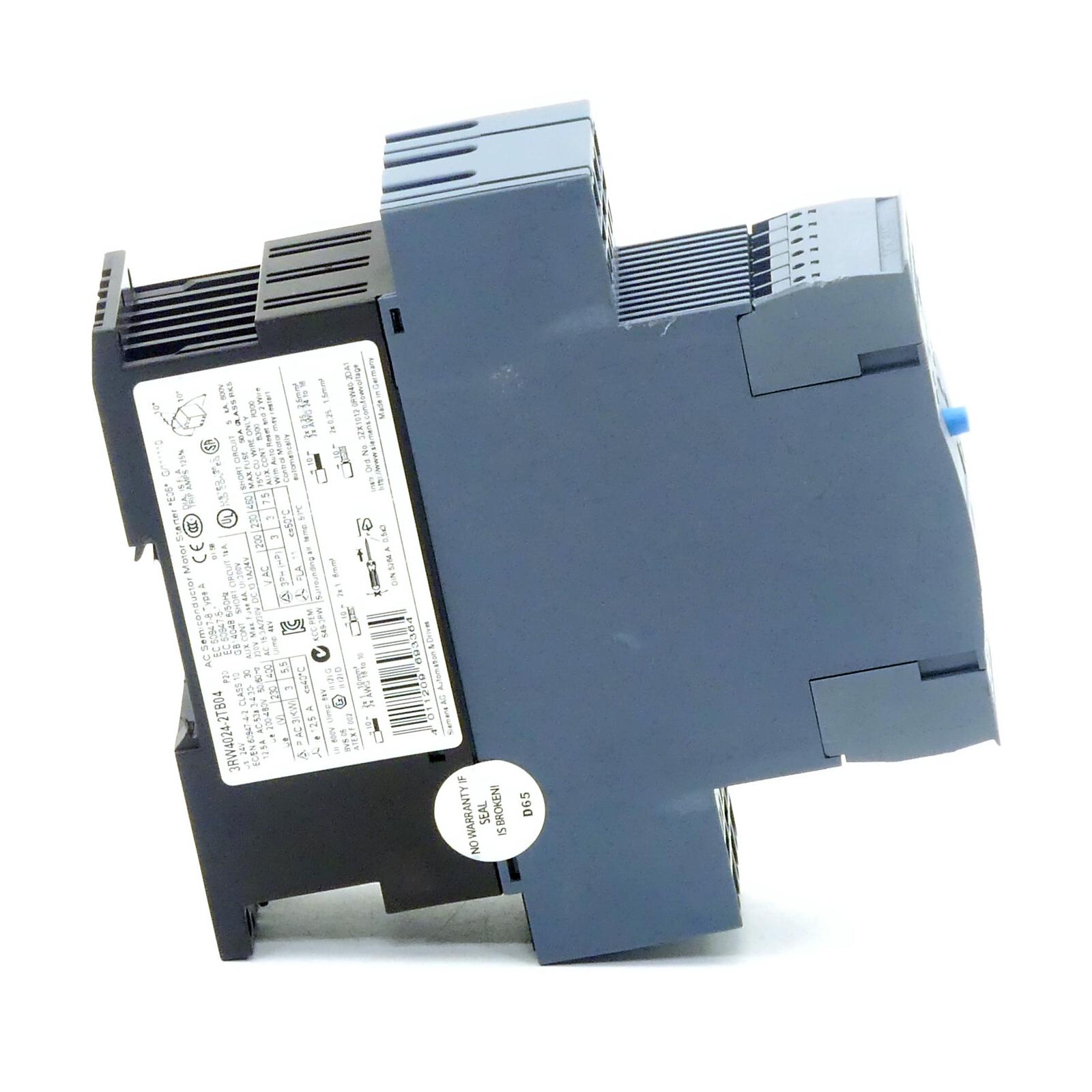 Produktfoto 3 von SIEMENS Soft starter Sirius 3RW4024-2TB04