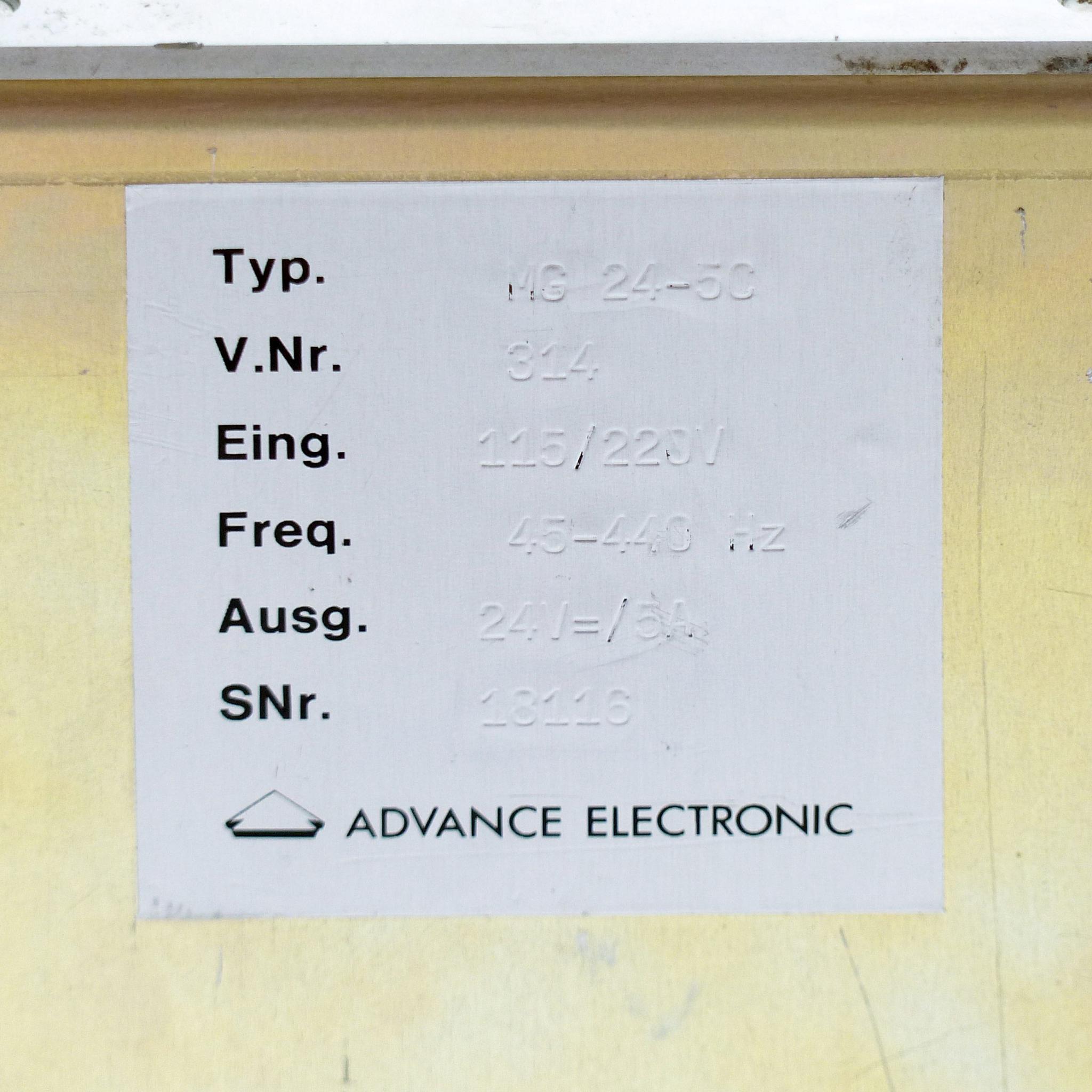 Produktfoto 2 von ADVANCE ELECTRONIC Netzgerät MG 24-5C