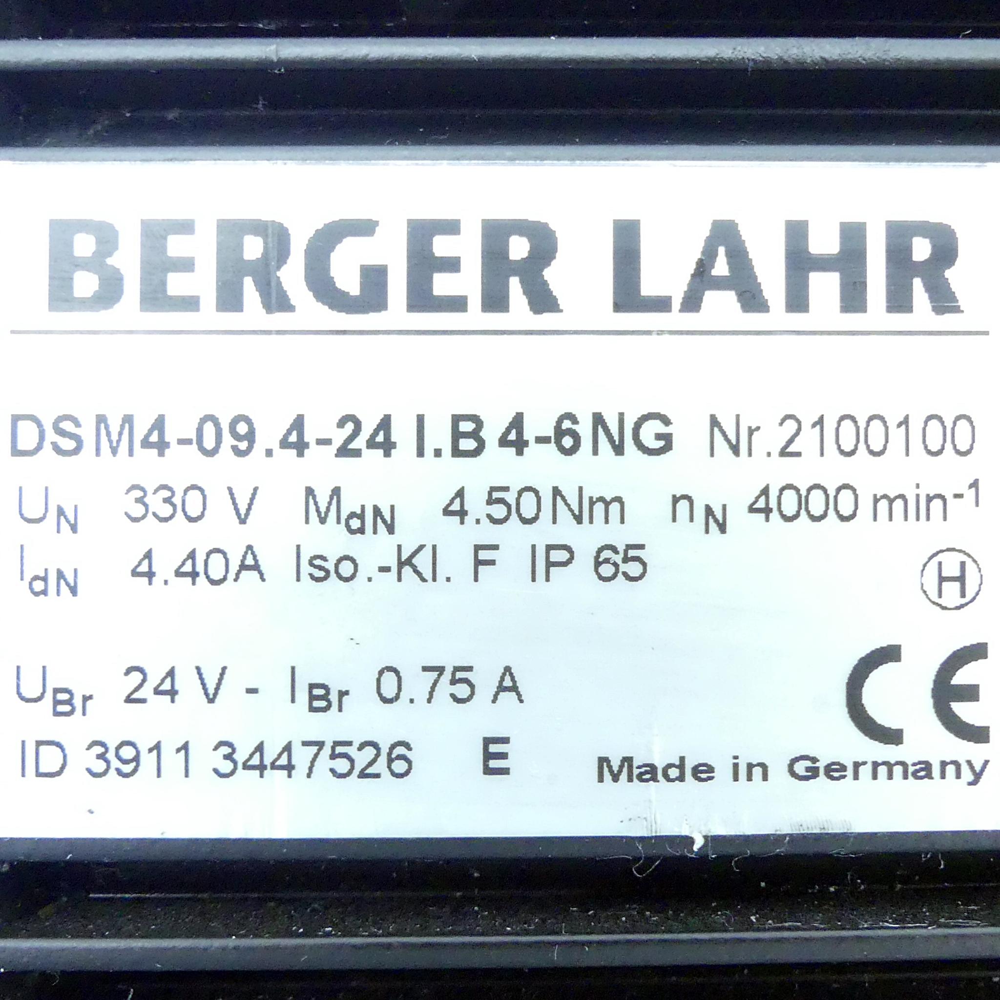 Produktfoto 2 von BERGER LAHR Servomotor DSM4-09.4-24 l.B4-6NG