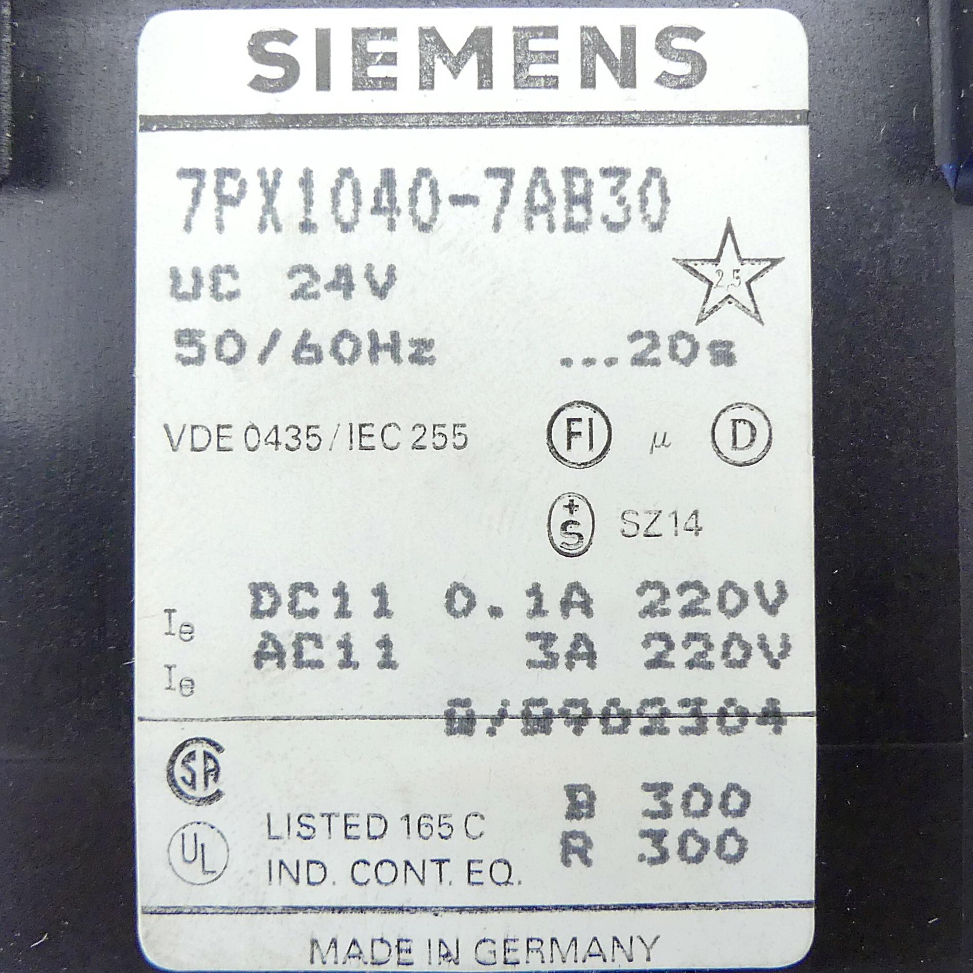 Produktfoto 2 von SIEMENS Zeitrelais 7PX10 40-7AB30