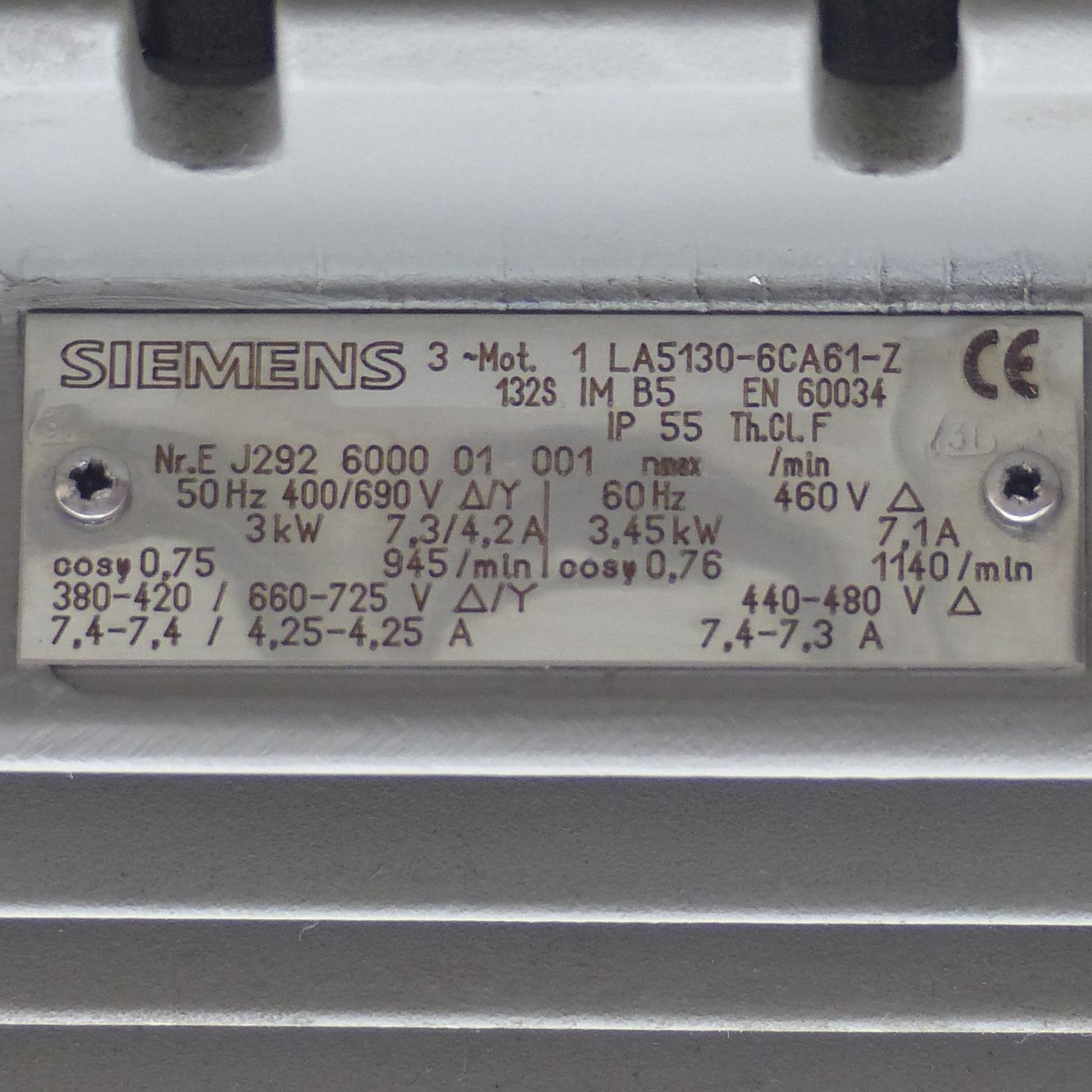 Produktfoto 2 von SIEMENS Drehstrommotor 1LA5130-6CA61-Z