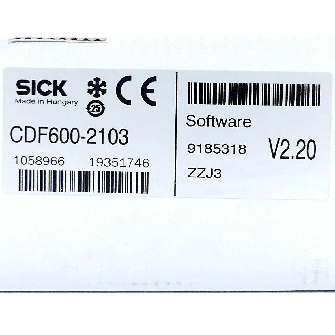 Produktfoto 2 von SICK Connection Device Fieldbus CDF600-2103