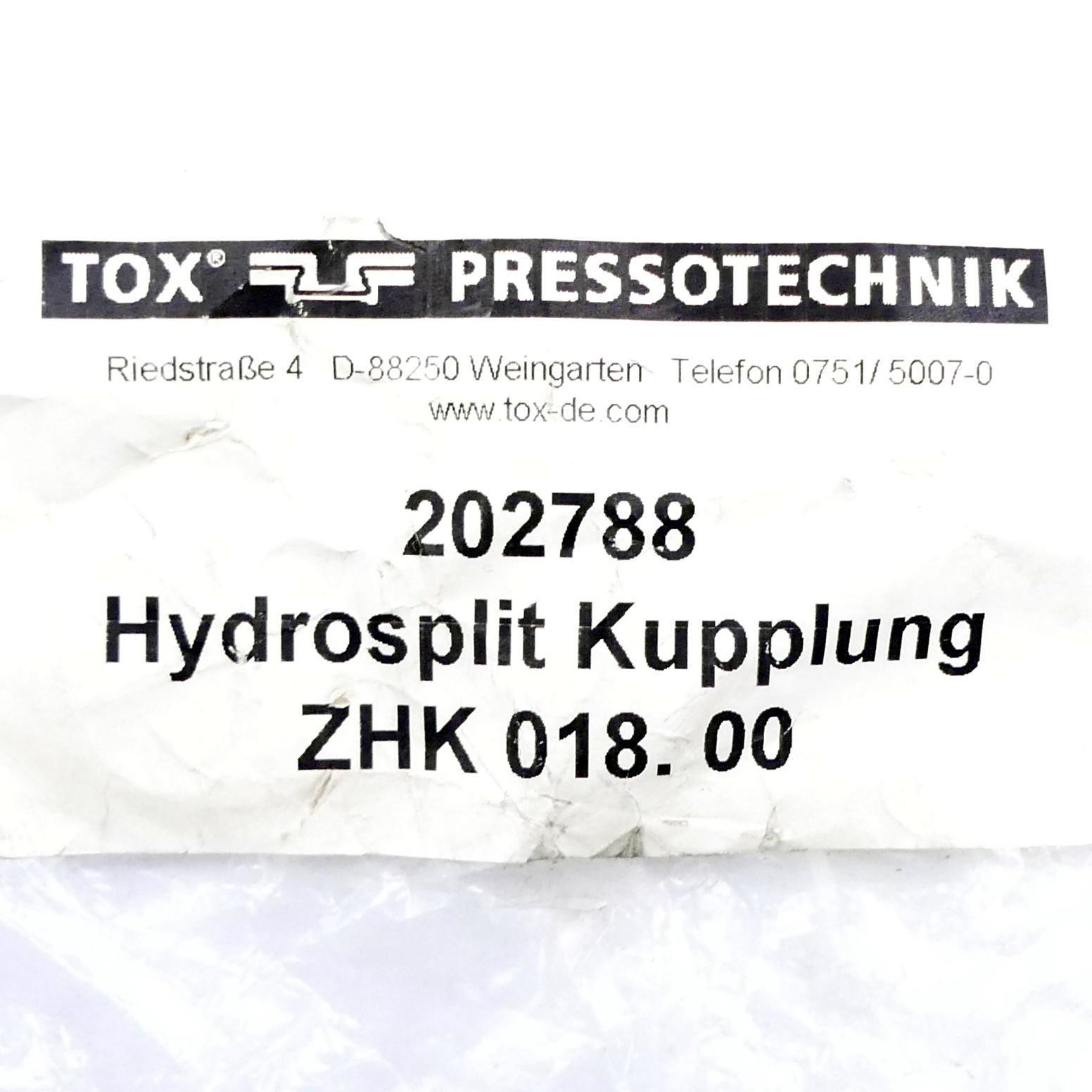 Produktfoto 2 von TOX PRESSOTECHNIK Hydrosplit Kupplung ZHK 018. 00