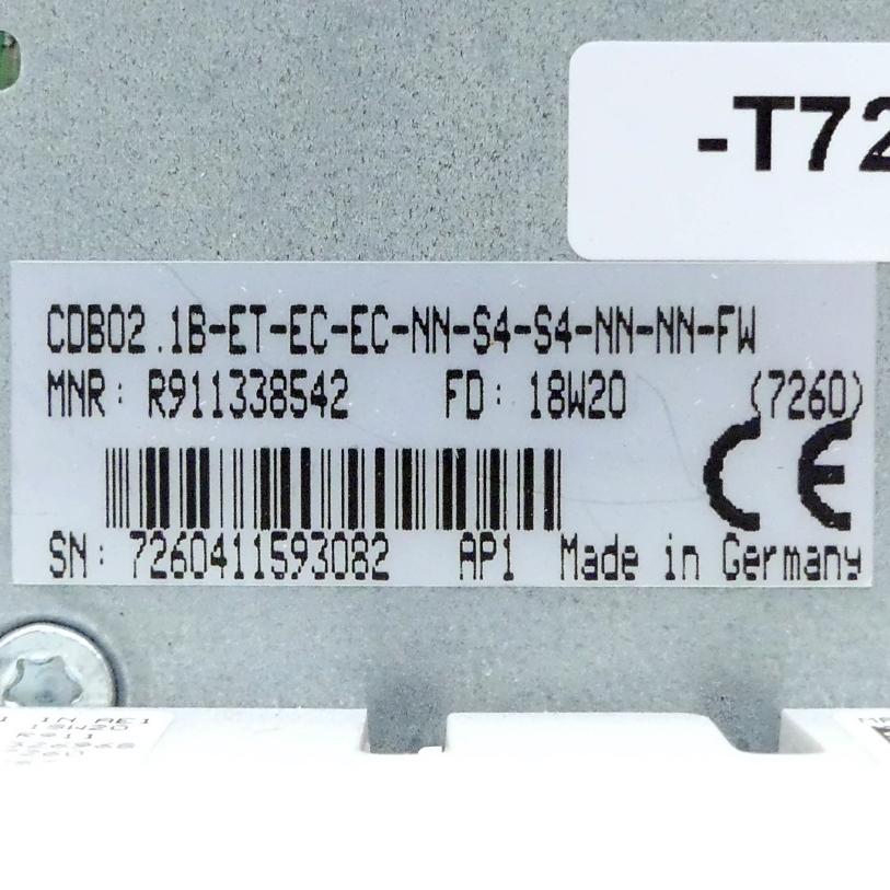 Produktfoto 2 von REXROTH IndraDrive control unit CDB02.1B-ET-EC-NN-S4-S4-NN-NN-FW