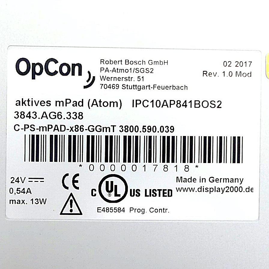 Produktfoto 2 von BOSCH Aktives mPAD (Atom) IPC10AP841BOS2