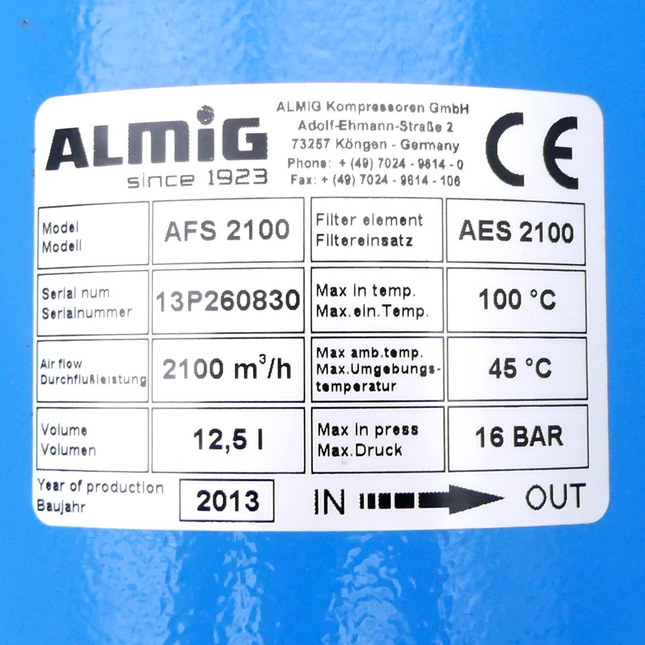 Produktfoto 2 von ALMIG Filter Submicro AFS 2100