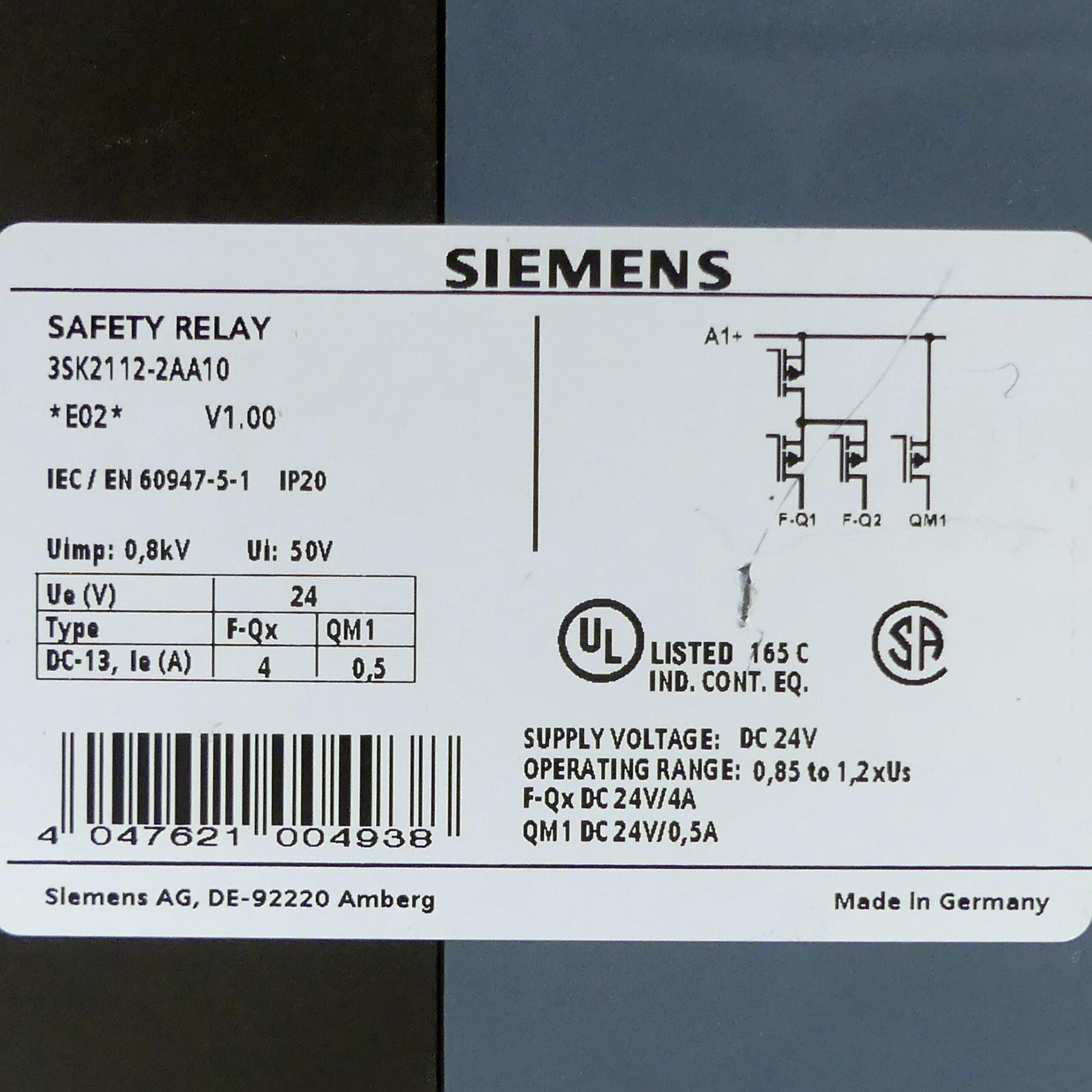 Produktfoto 2 von SIEMENS Sicherheitsschaltgerät