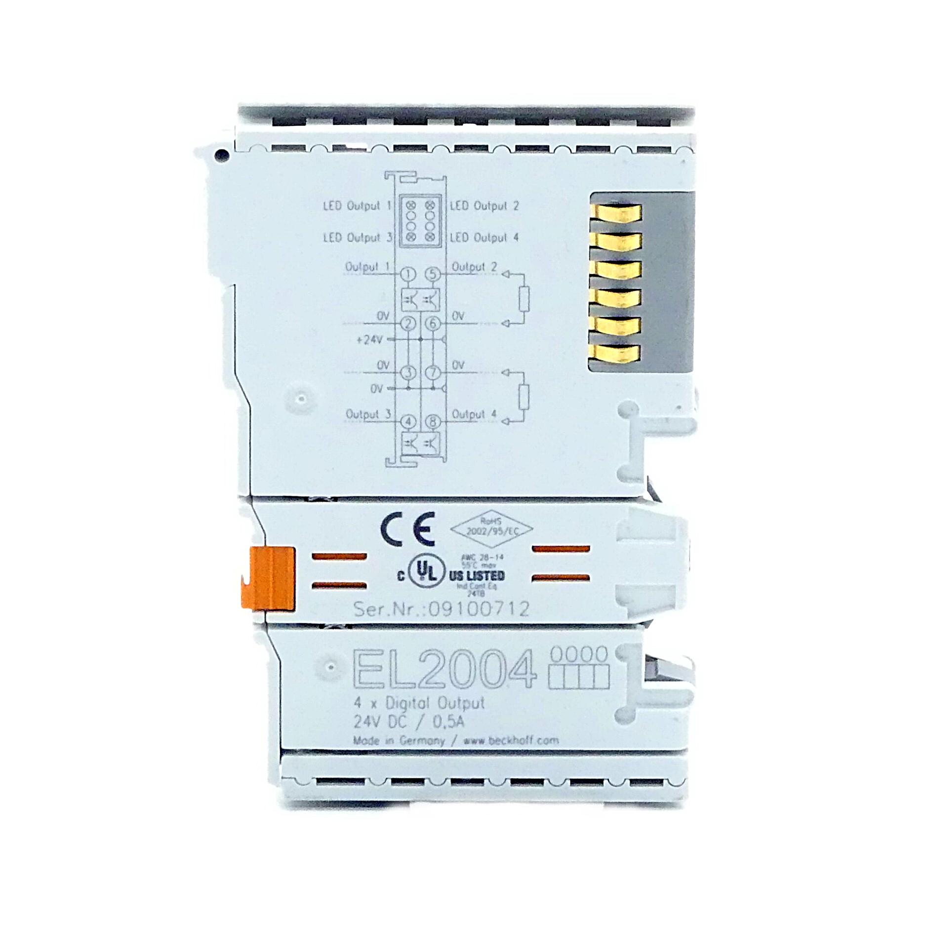 Produktfoto 3 von BECKHOFF 4-Kanal-Digital-Ausgangsklemme EL2004