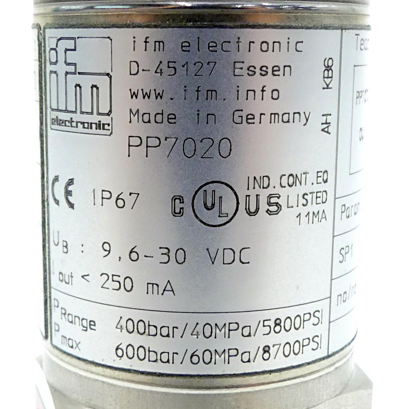 Produktfoto 2 von IFM Elektronischer Drucksensor