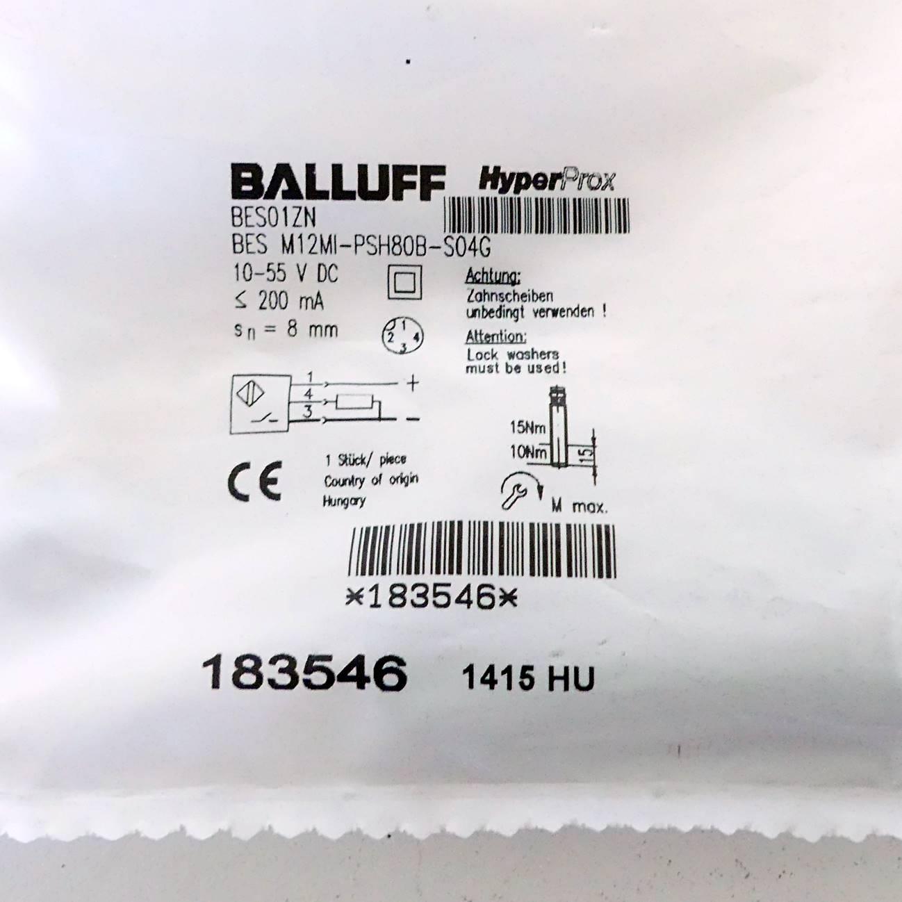 Produktfoto 5 von BALLUFF Induktiver Standardsensor BES01ZN 183546