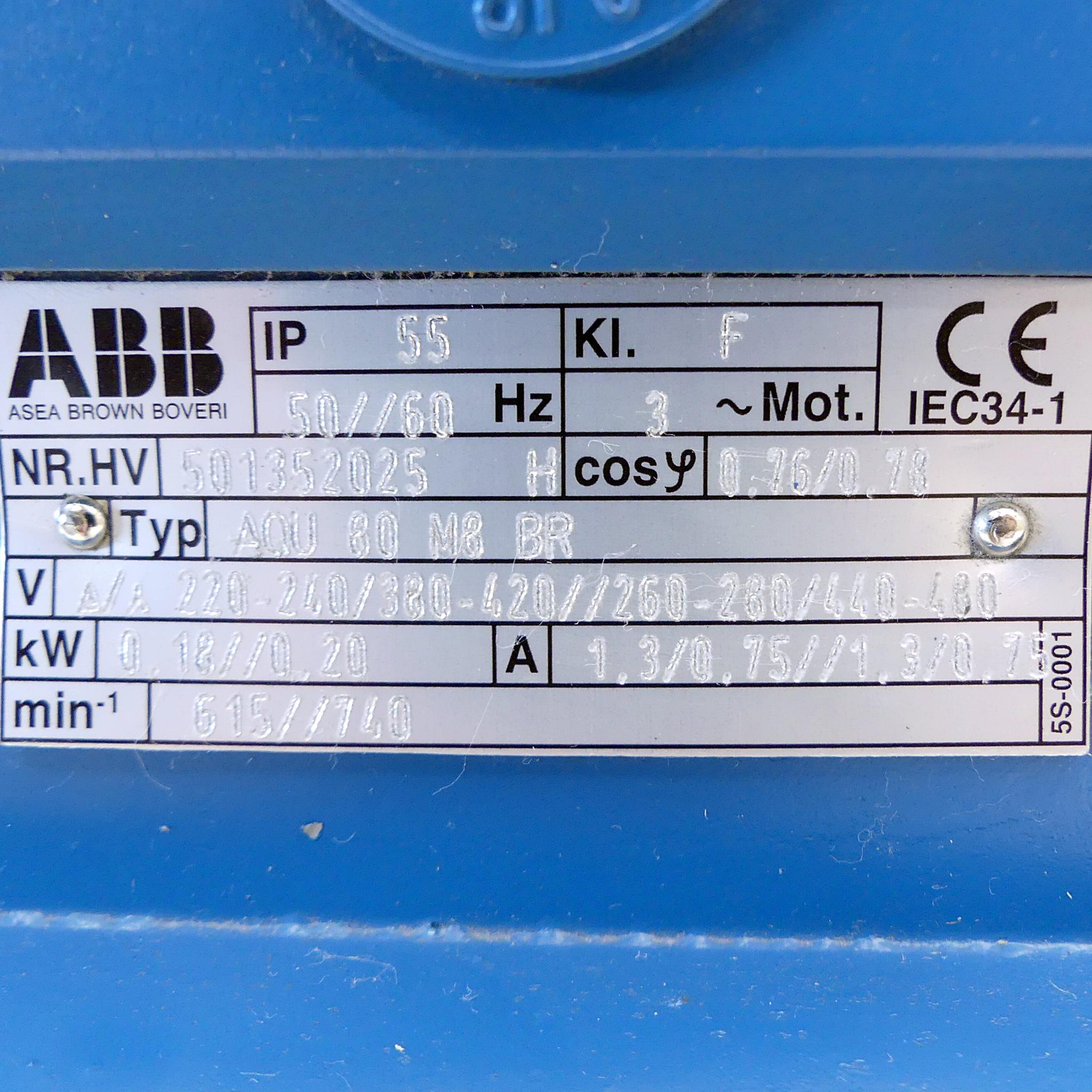 Produktfoto 2 von ABB Drehstrommotor AQU 80 M8 BR