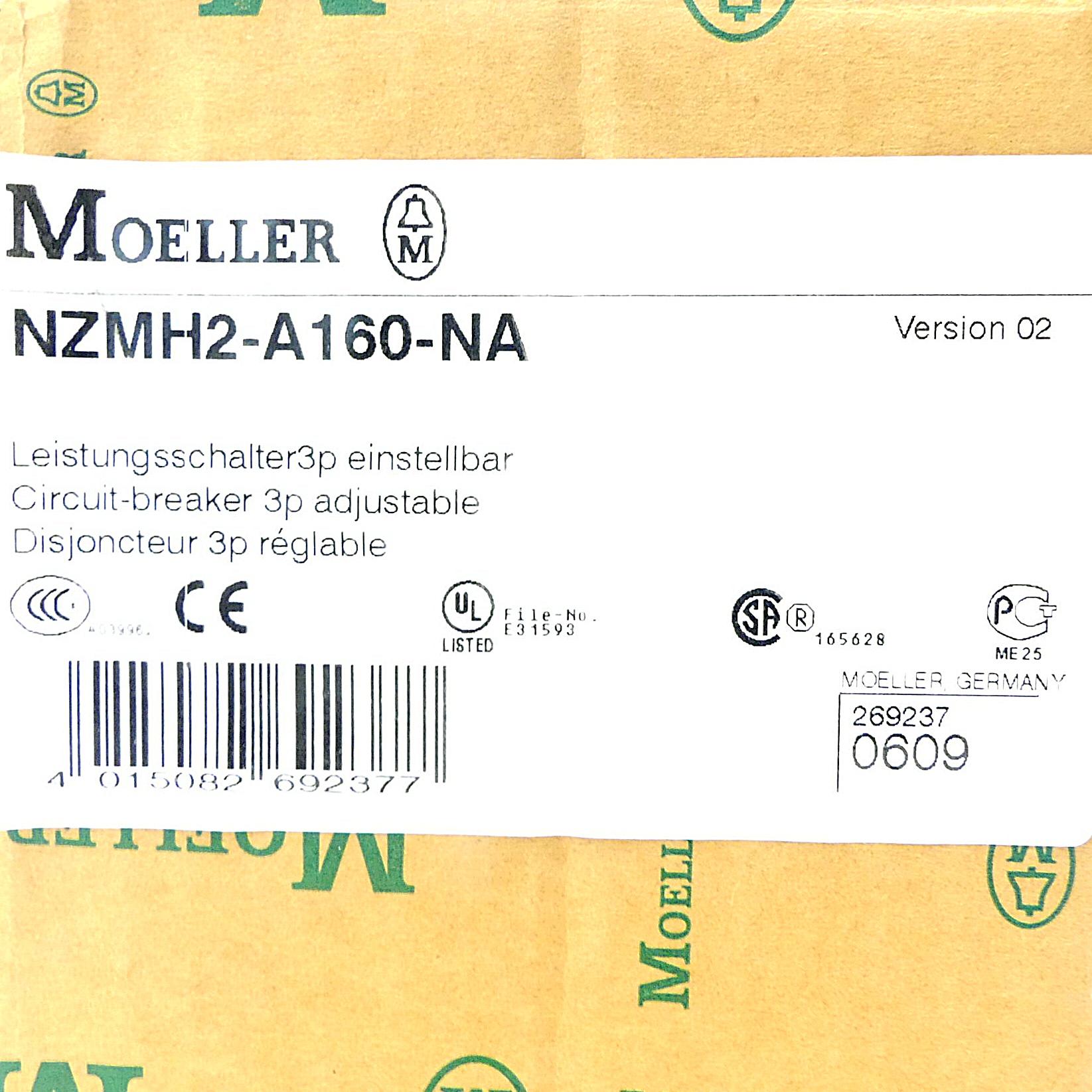 Produktfoto 2 von MOELLER Leistungsschalter einstellbar NZMH2-A160-NA