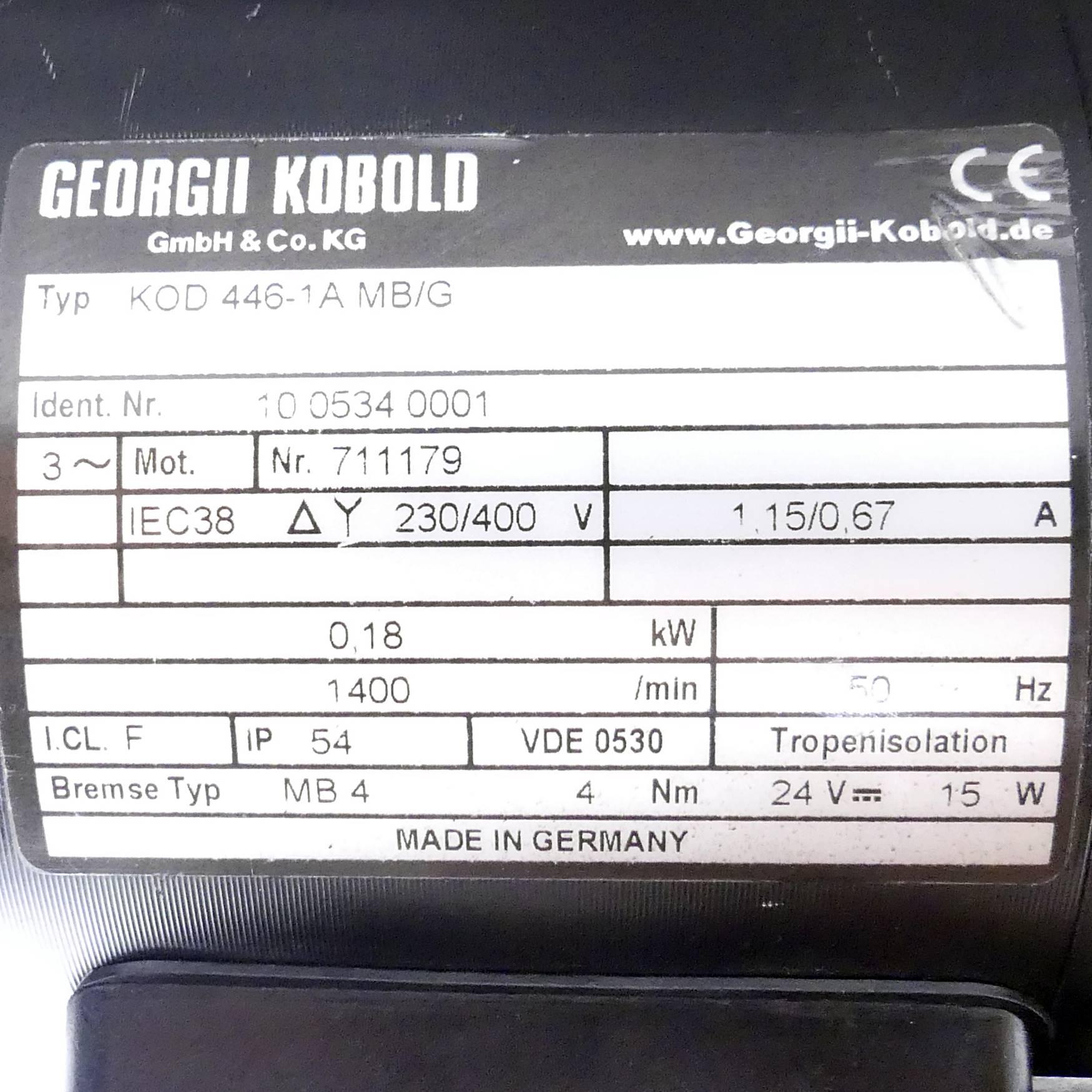 Produktfoto 2 von GEORGII KOBOLD Getriebemotor KOD446-1AMB/G