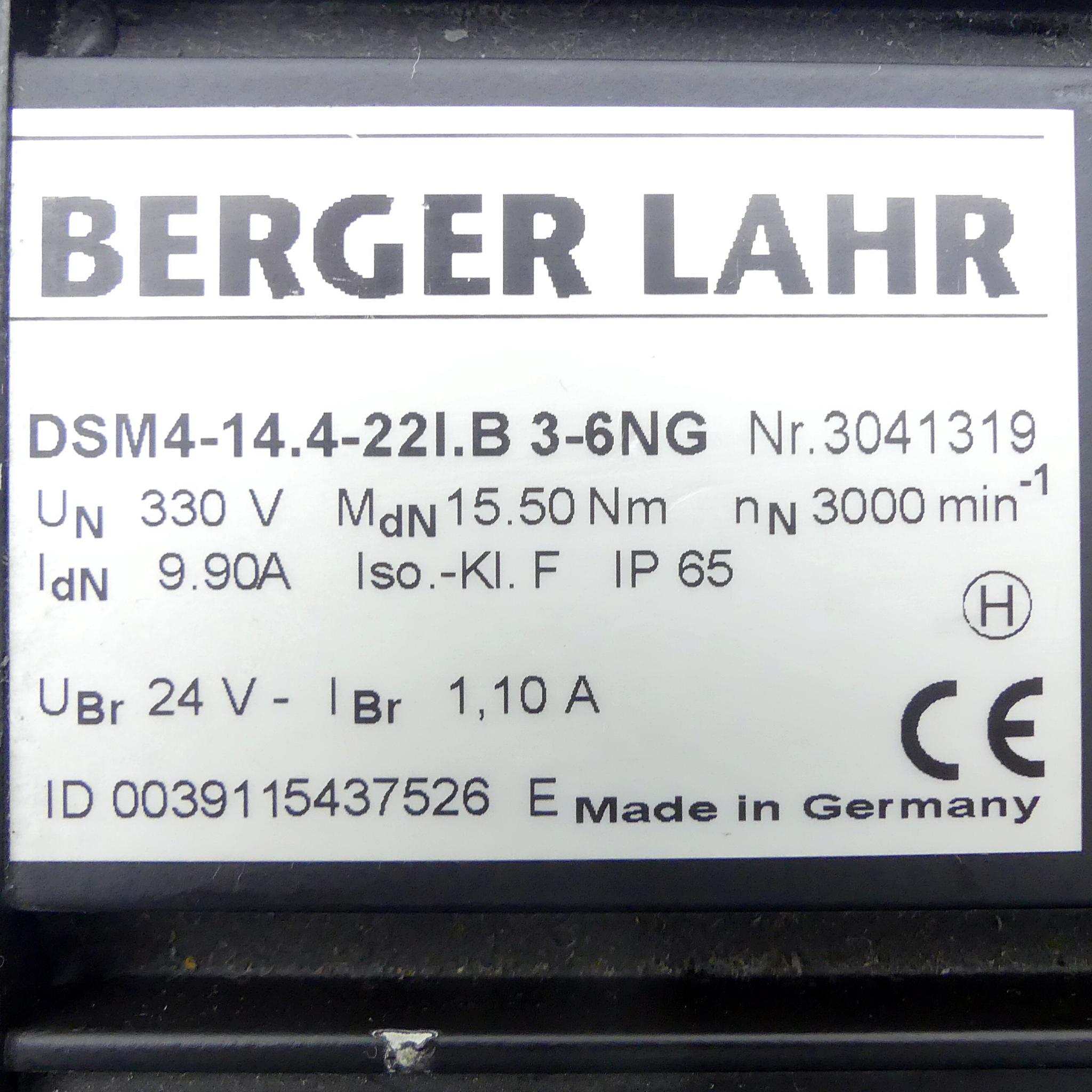 Produktfoto 2 von BERGER LAHR Servomotor DSM4-14-4-22IB3-6NG