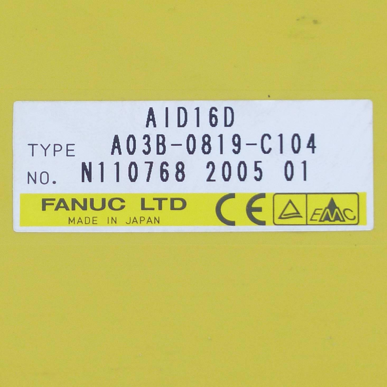 Produktfoto 2 von FANUC Eingangsmodul A03B - 0819 - C104