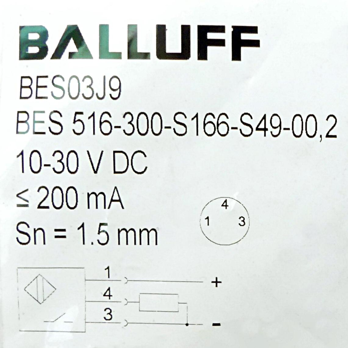 Produktfoto 2 von BALLUFF Induktiver Standardsensor BES03J9