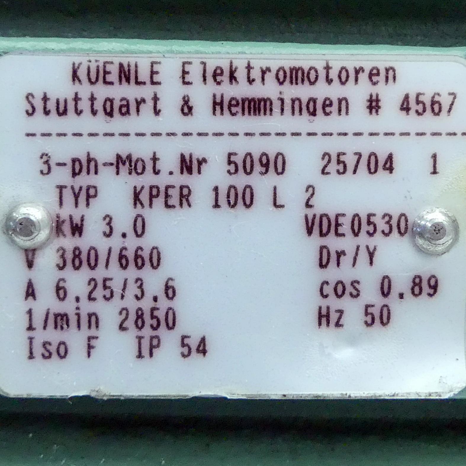 Produktfoto 2 von KüENLE Drehstrommotor KPER 100 L 2