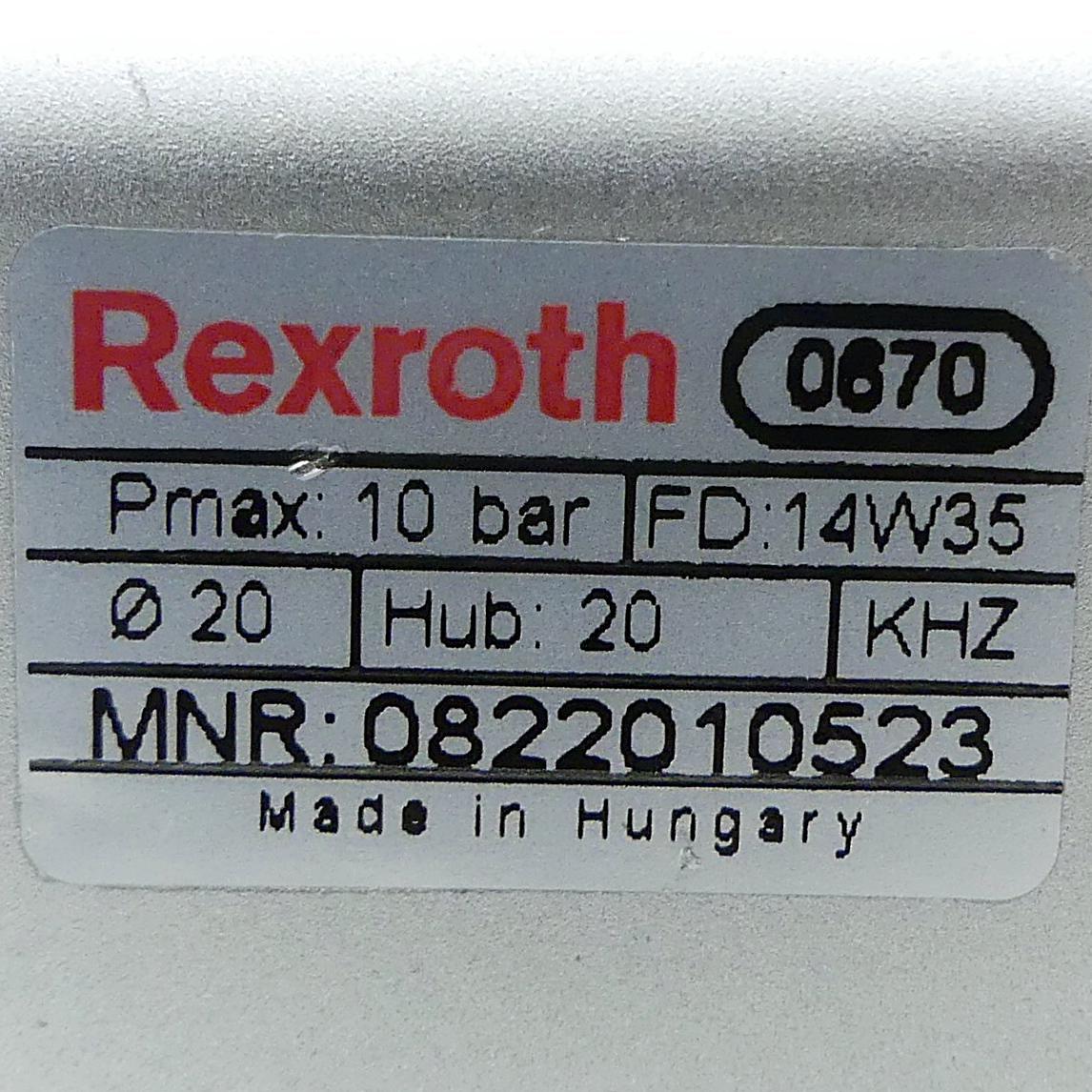 Produktfoto 2 von REXROTH Pneumatikzylinder 0822010523