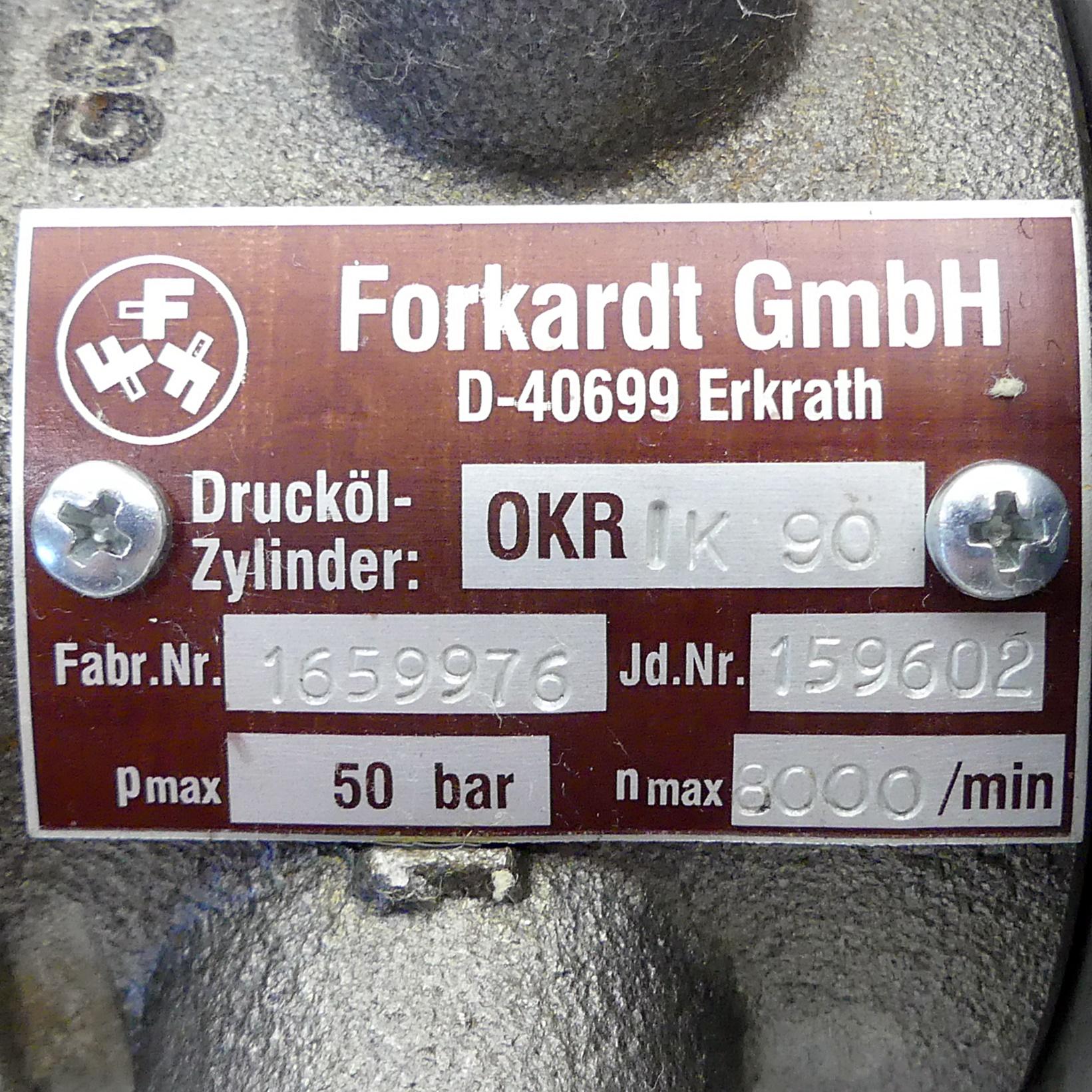 Produktfoto 2 von FORKARDT Drucköl-Zylinder OKR IK90