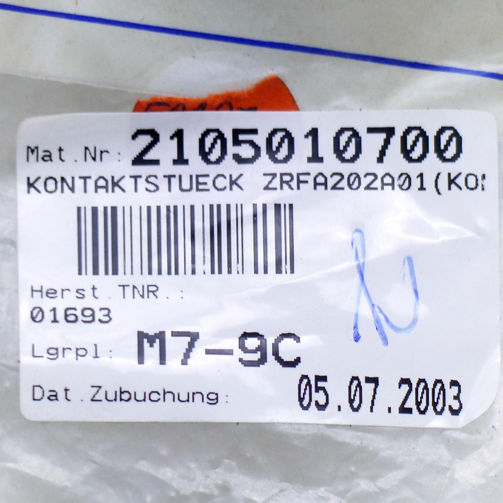 Produktfoto 2 von UNBEKANNT / UNKNOW Kontaktstück ZRFA202A01