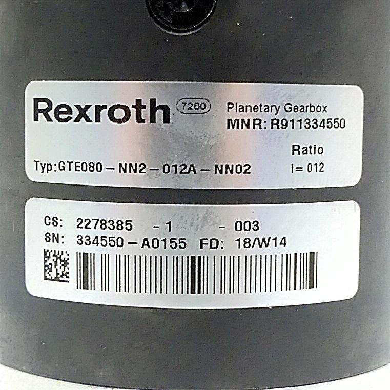 Produktfoto 2 von REXROTH Planetengetriebe GTE080-NN2-012A-NN02