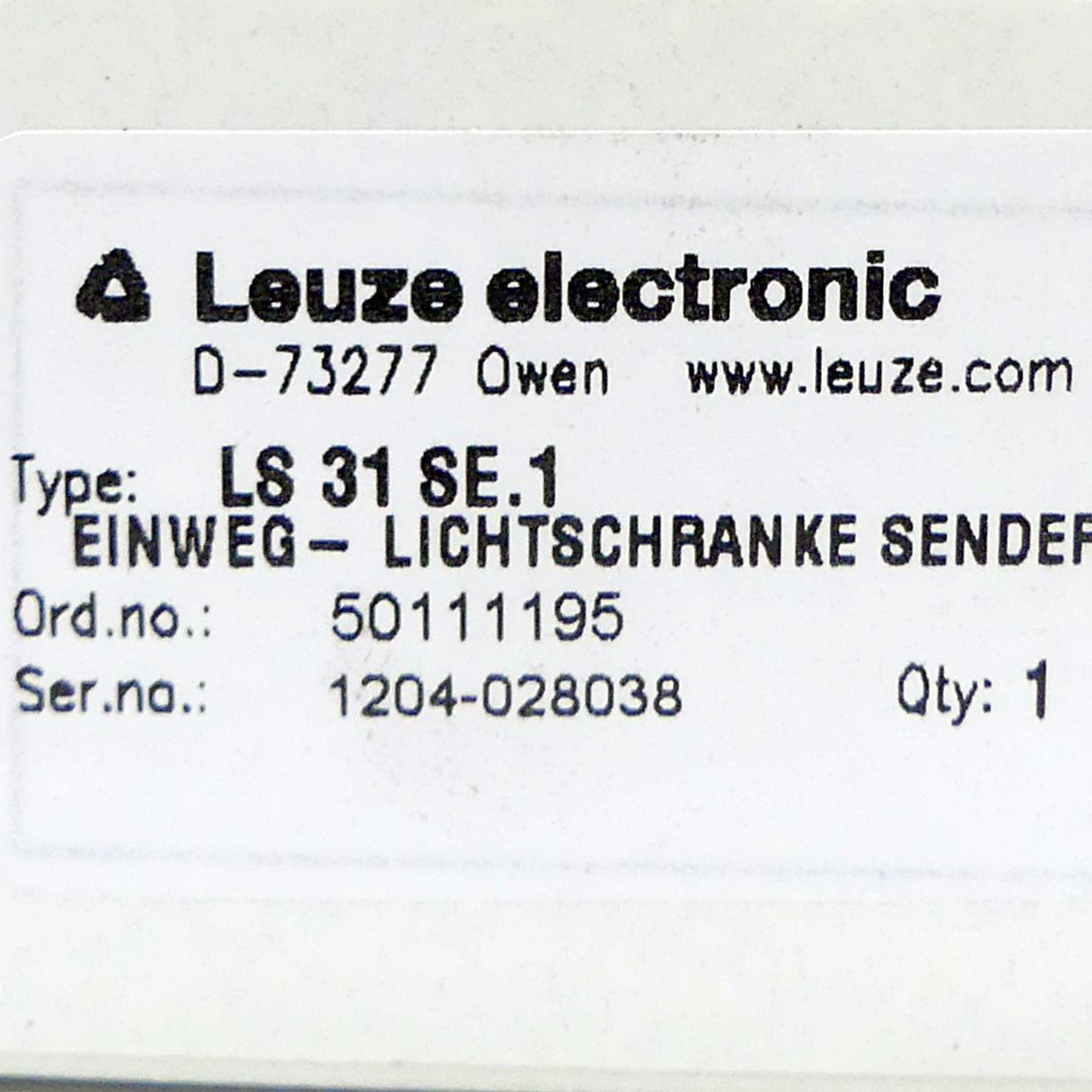 Produktfoto 2 von LEUZE ELECTRONIC Einweg Lichtschranken Sender