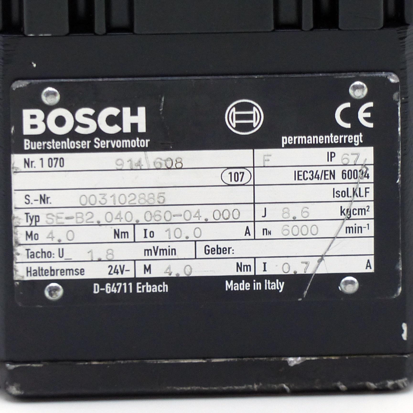 Produktfoto 2 von BOSCH Bürstenloser Servomotor SE-B2.040.060-04.000