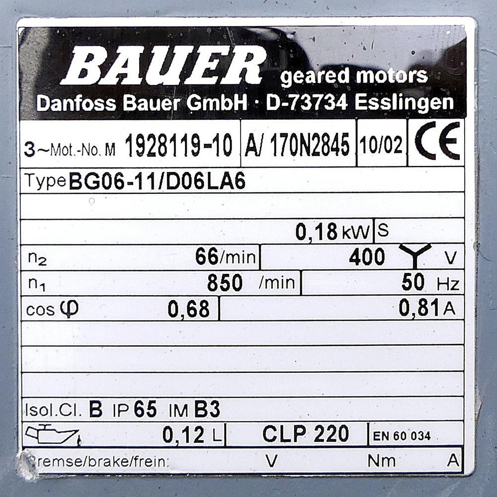 Produktfoto 2 von BAUER Getriebemotor BG06-11/D06LA6