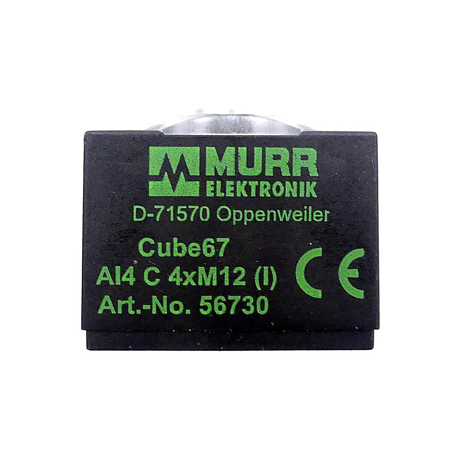 Produktfoto 2 von MURRELEKTRONIK Cube67 E/A Kompaktmodul AI4 C 4xM12