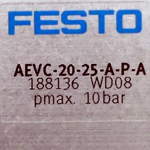 Produktfoto 2 von FESTO Kurzhubzylinder AEVC-20-25-A-P-A