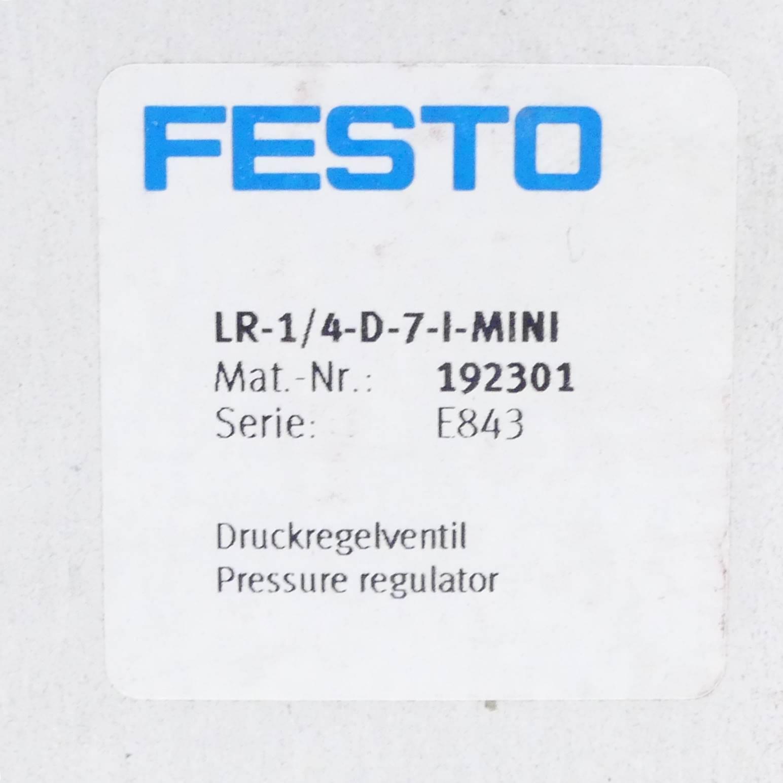 Produktfoto 2 von FESTO Druckregelventil LR-1/4-D-7-I-MINI