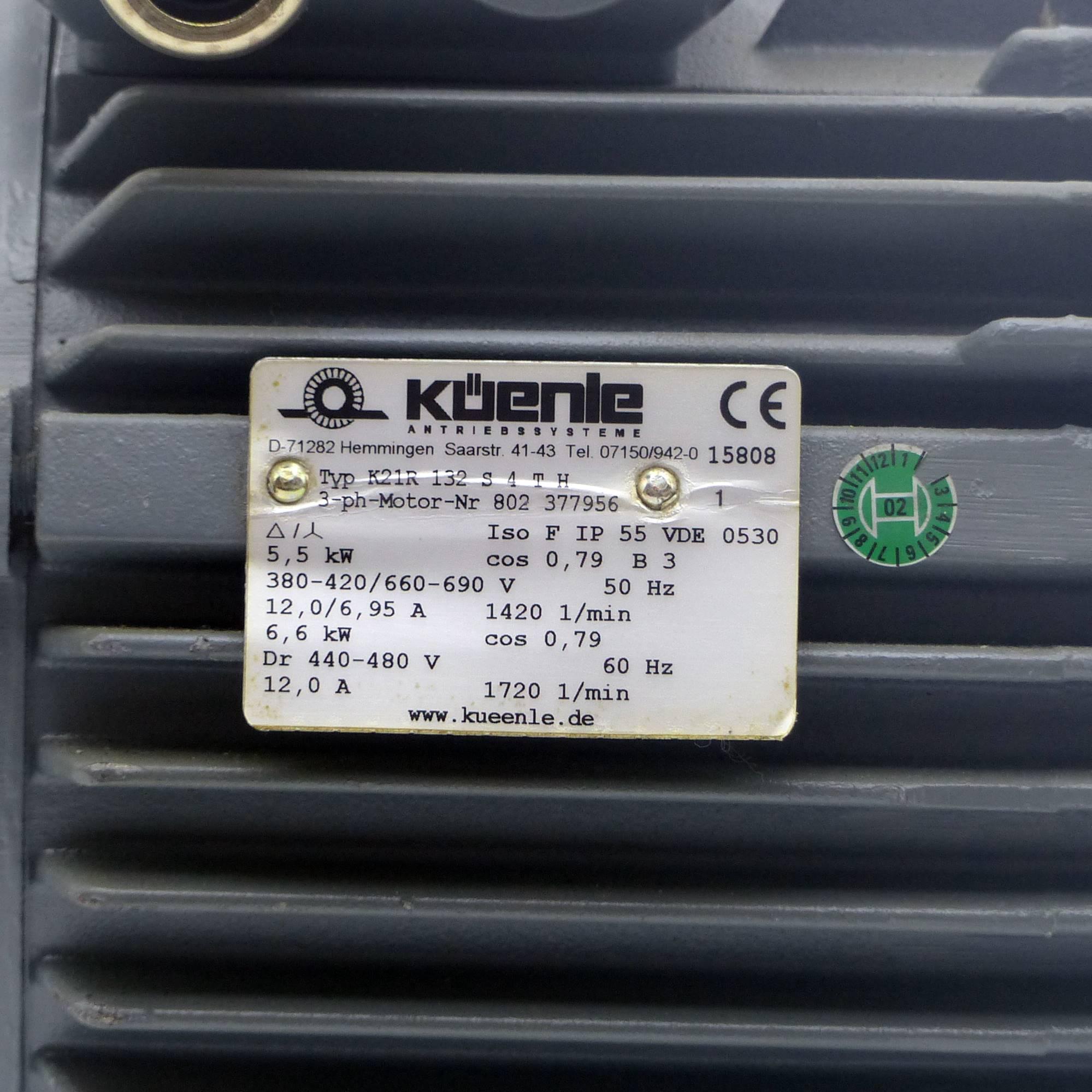 Produktfoto 2 von KüENLE Drehstrommotor K21R 132 L 4 H