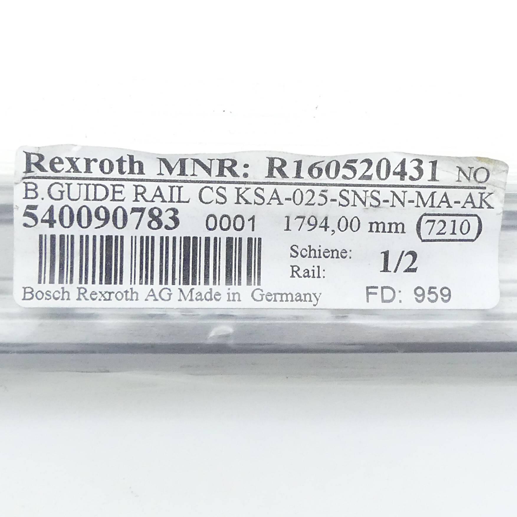 Produktfoto 2 von REXROTH Führungsschiene CSKSA-025-SNS-N-MA-AK