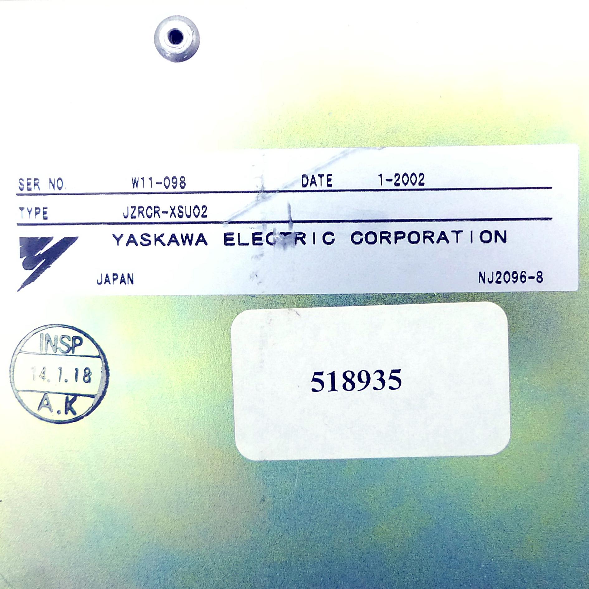 Produktfoto 2 von YASKAWA Servo Controller JZRCR-XSU02