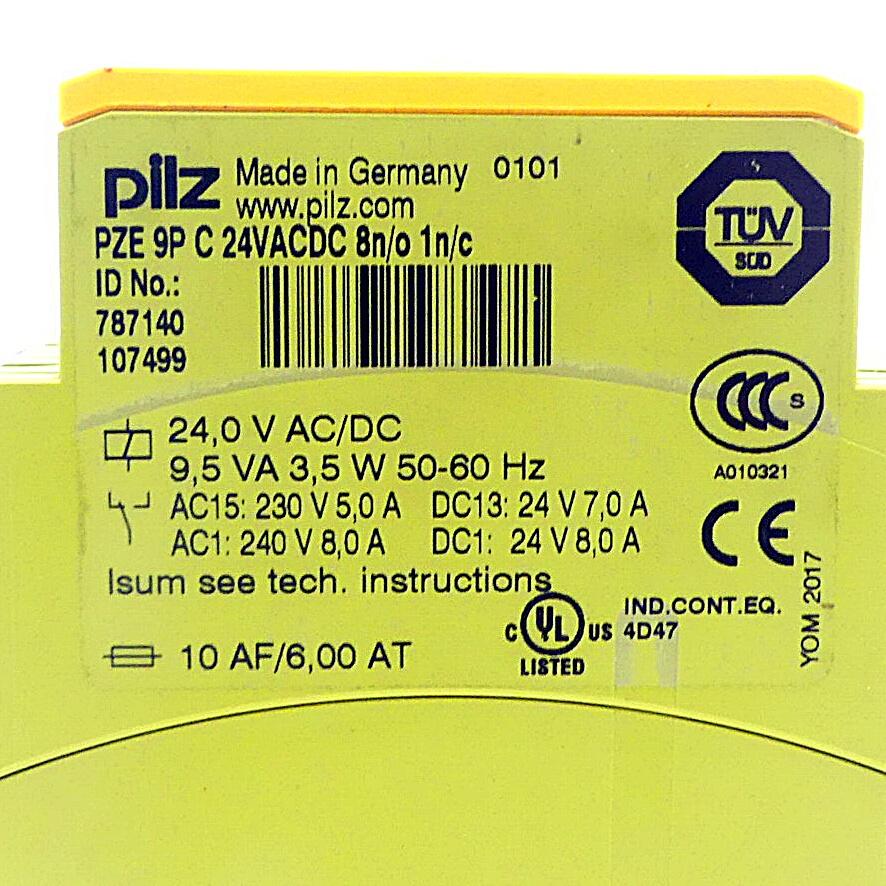 Produktfoto 2 von PILZ Kontakterweiterung PZE 9P C 24VACDC 8n/o 1n/c