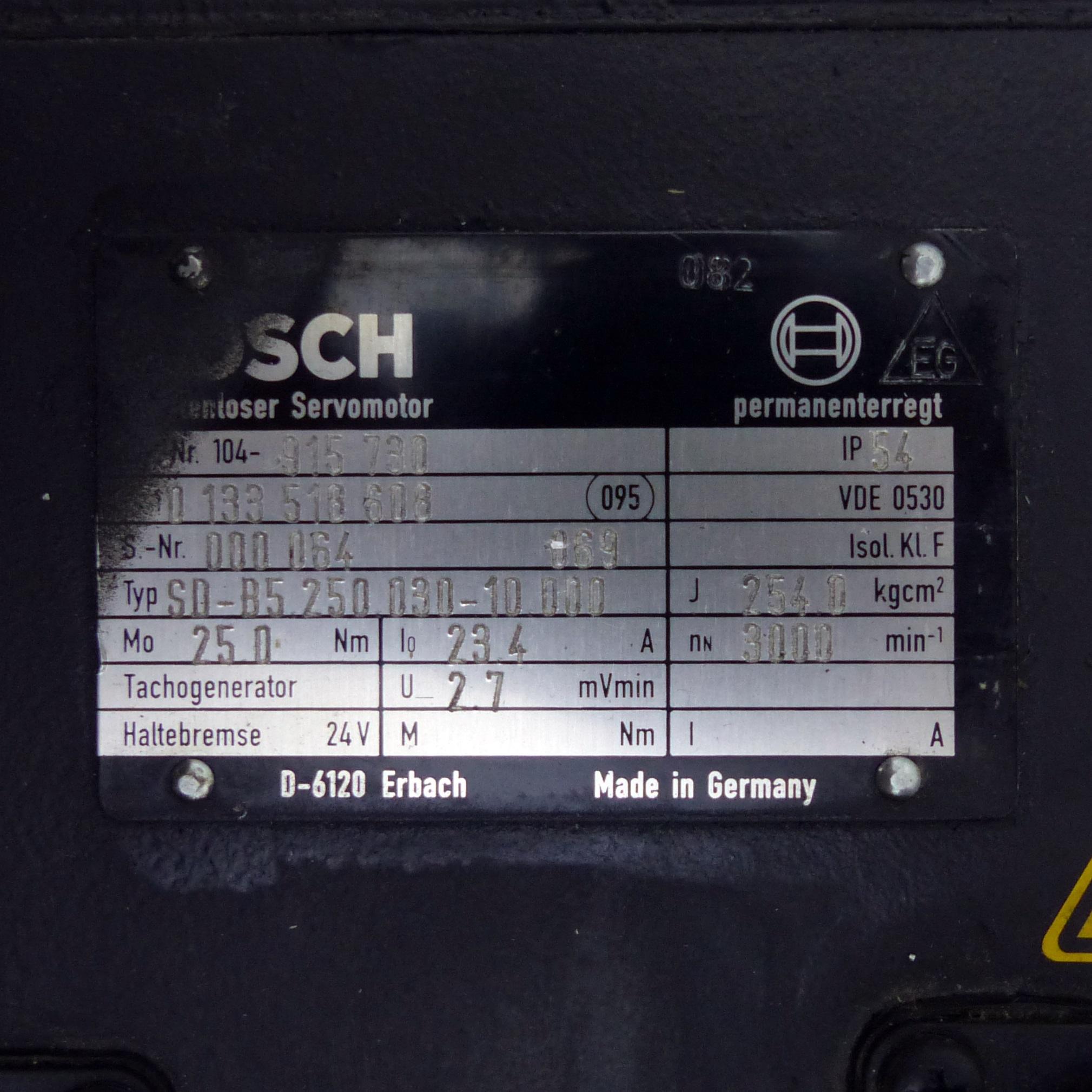 Produktfoto 2 von BOSCH Servomotor SD-B5 250 030 10 000