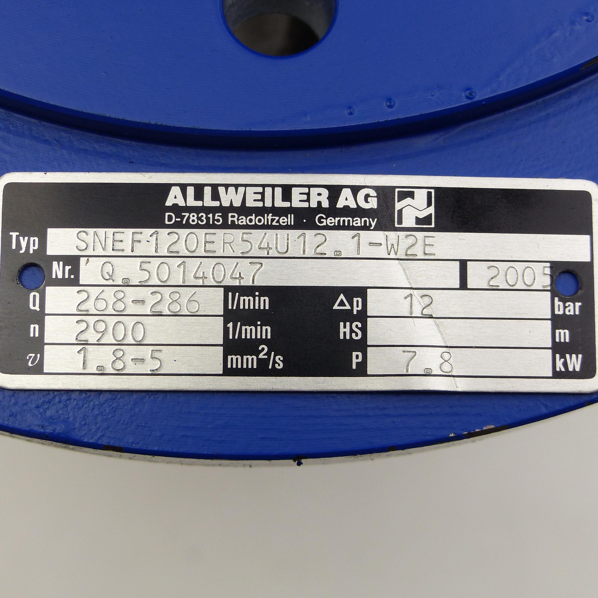 Produktfoto 2 von ALLWEILER AG Schraubenpumpe SNEF120 ER 54 U12.1-W2E