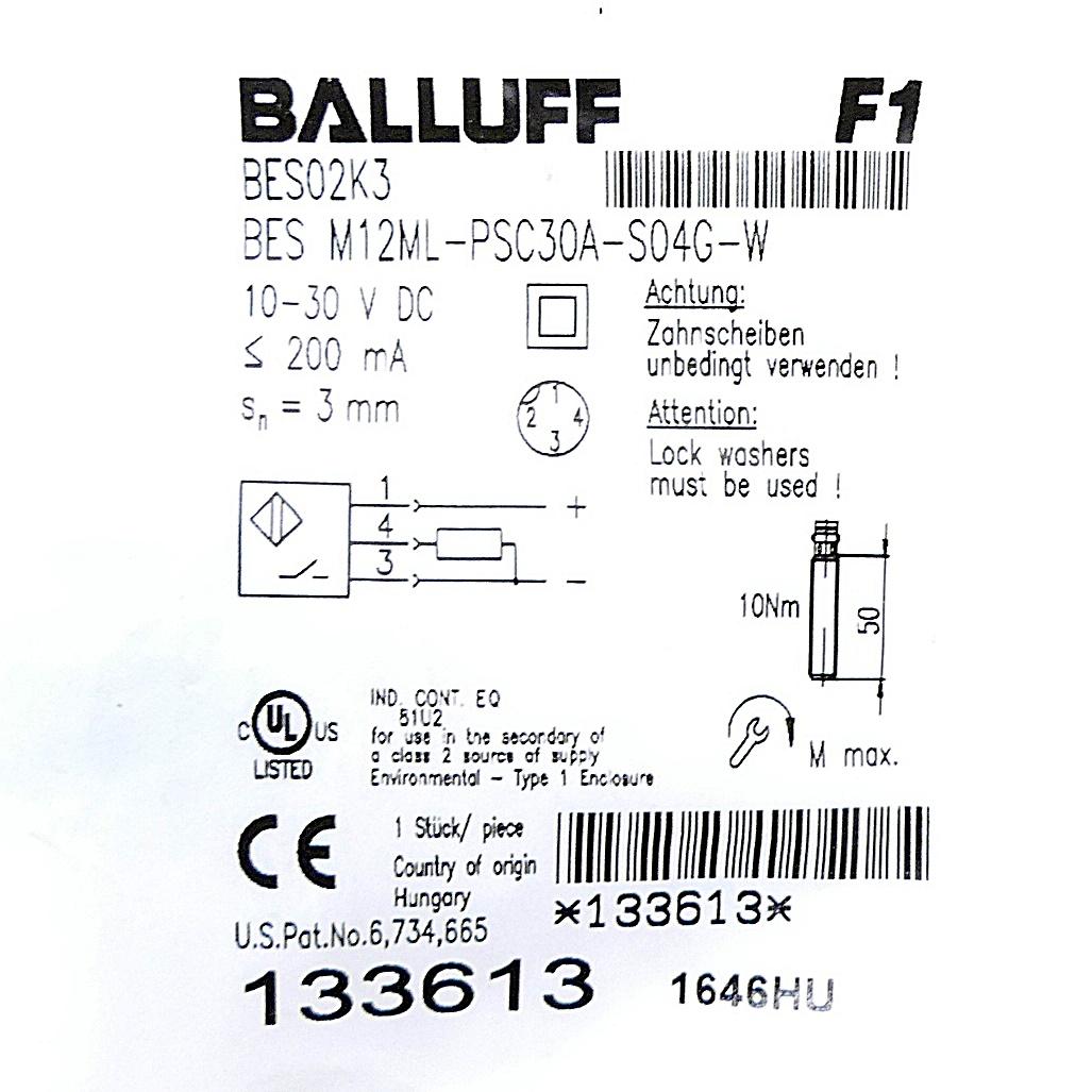 Produktfoto 2 von BALLUFF Induktiver Sensor BES02K3 133613