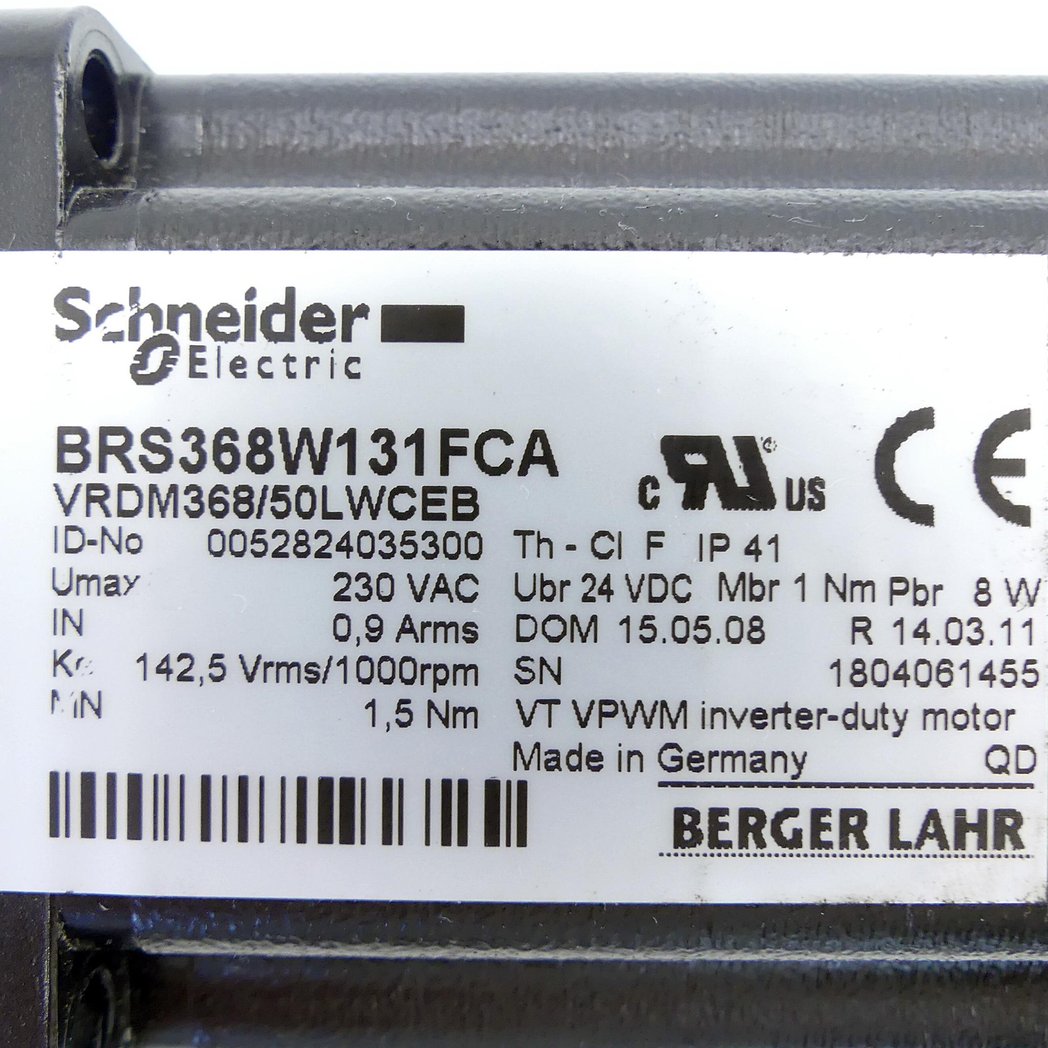 Produktfoto 2 von SCHNEIDER ELECTRIC Servomotor BRS368W131FCA