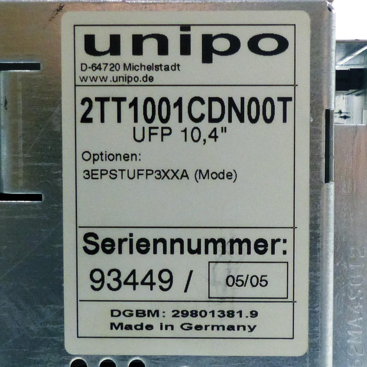 Produktfoto 2 von UNIPO MICHELSTADT Monitoreinheit UFP 10,4