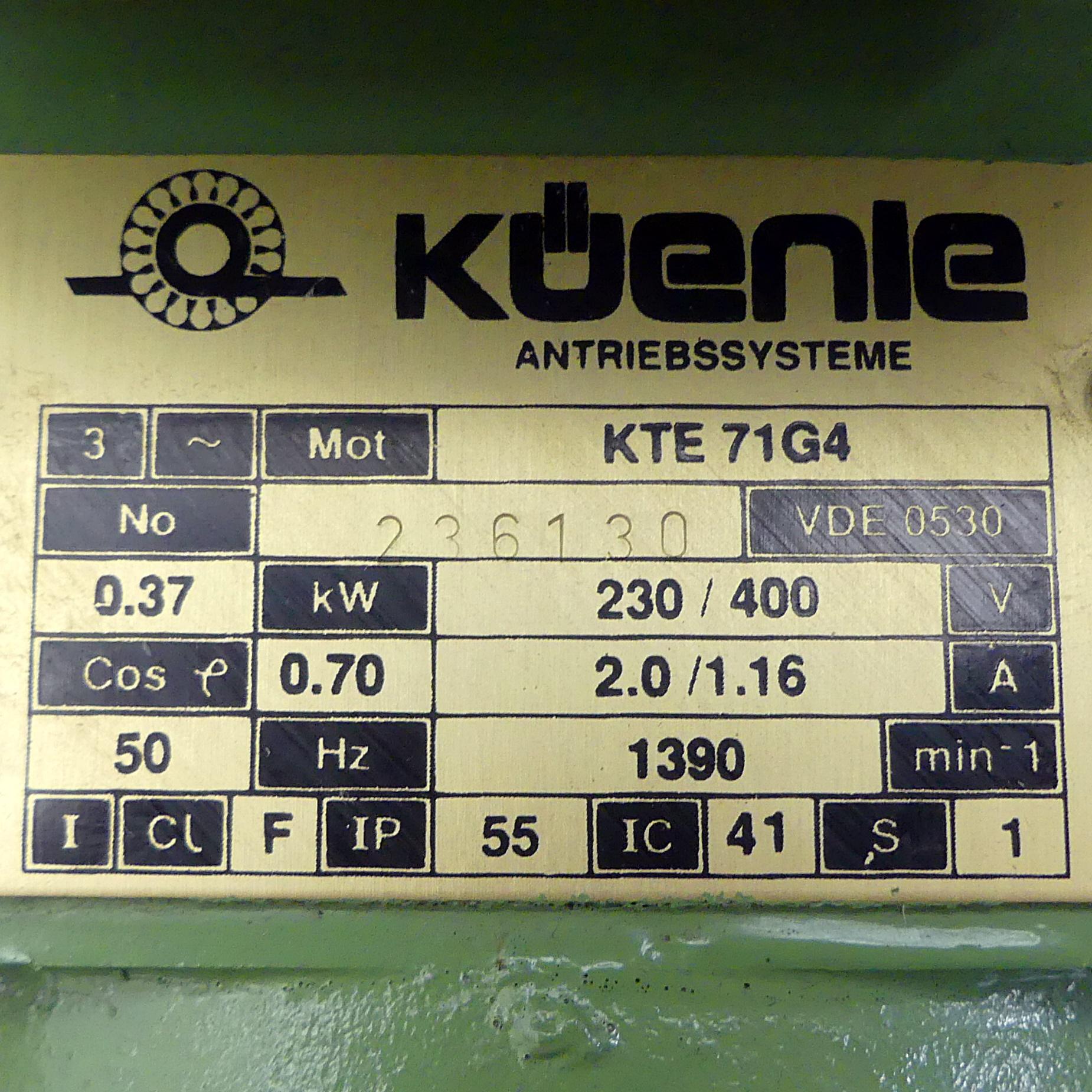 Produktfoto 2 von KüENLE Drehstrommotor KTE 71G4