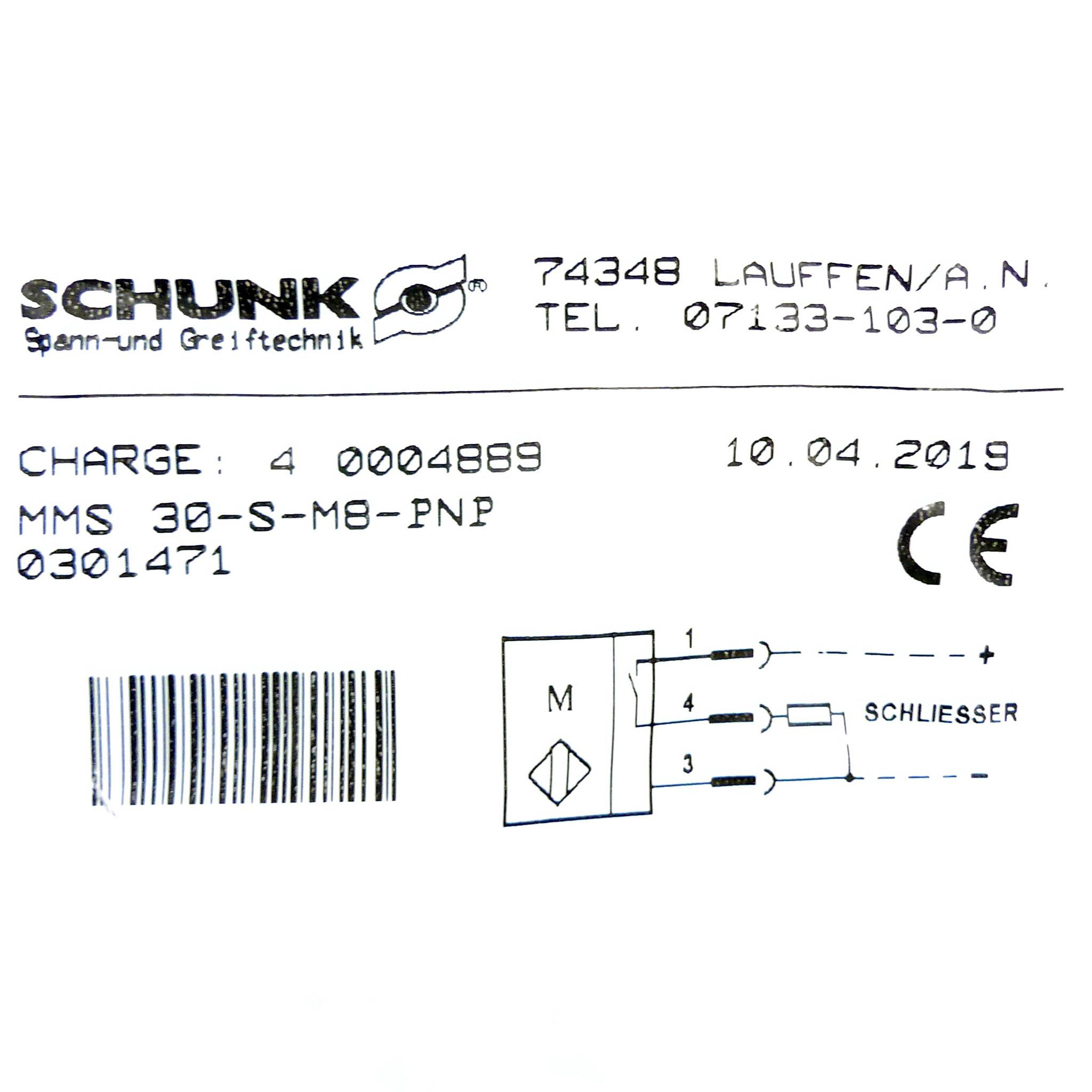 Produktfoto 2 von SCHUNK Magnetschalter MMS 30-S-M8-PNP