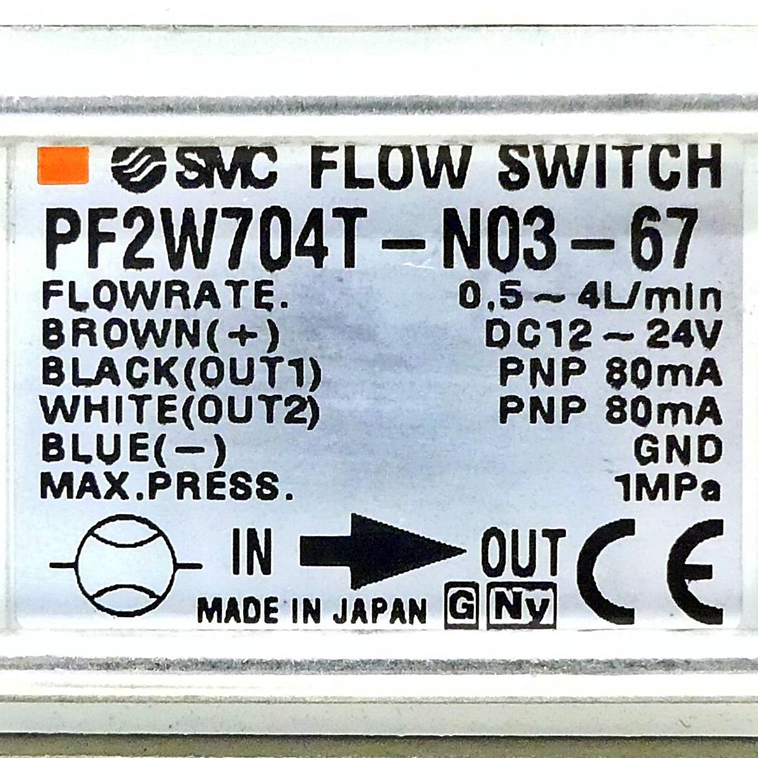 Produktfoto 2 von SMC Digitaler Durchflusssensor PFW704T-N03-67