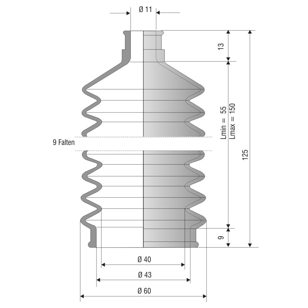 Produktfoto 2 von Faltenbalg F-4051-NBR