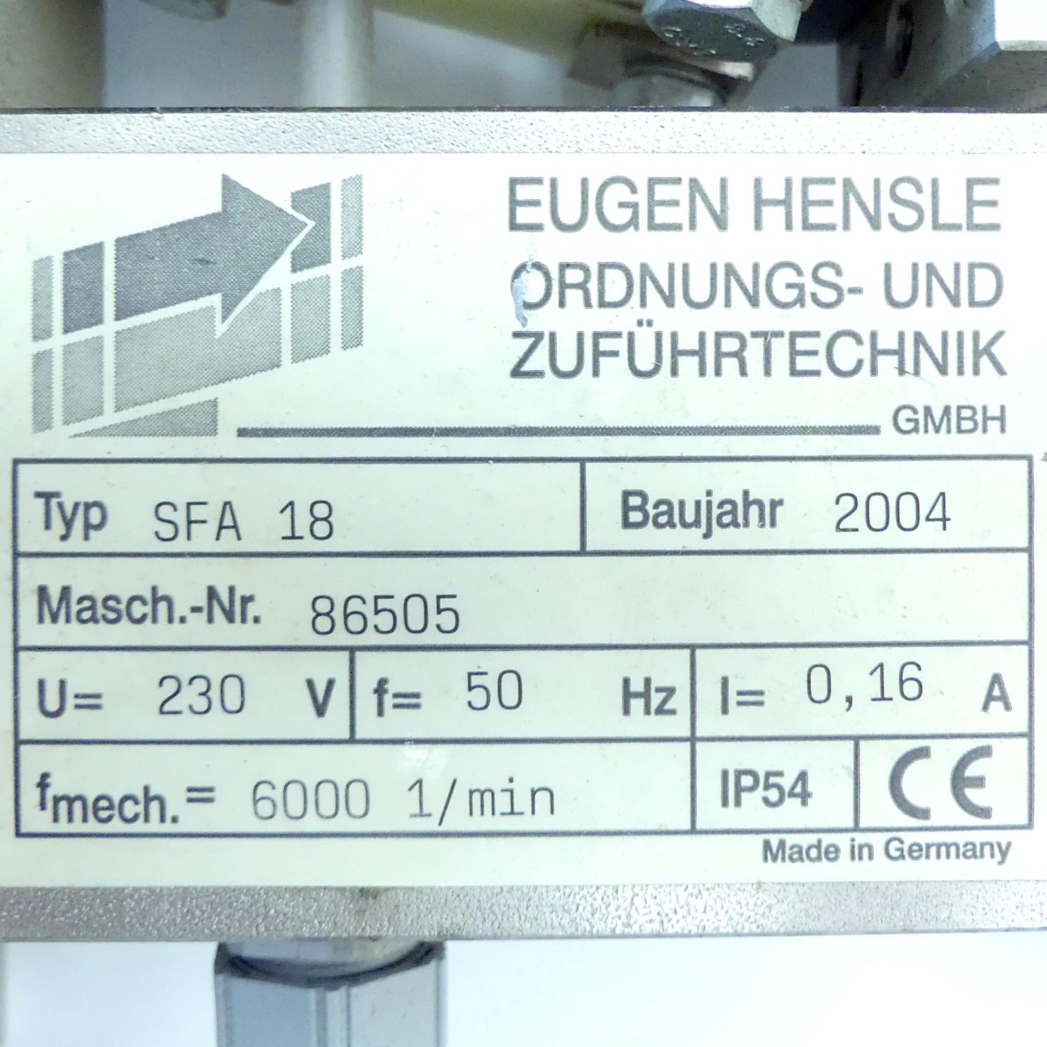 Produktfoto 2 von HENSLE Linearförderer SFA 18