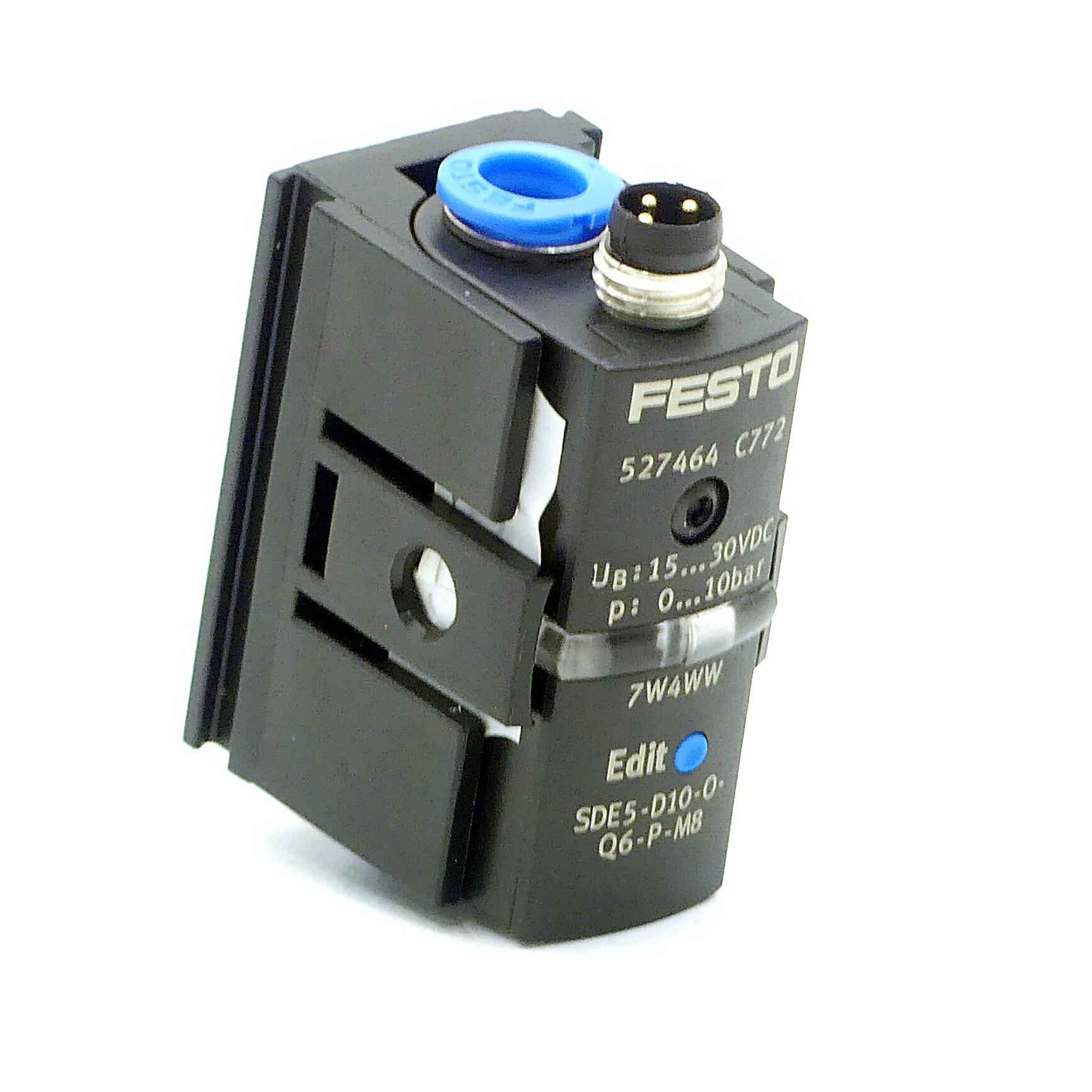 Produktfoto 1 von FESTO Drucksensor SDE5-D10-O-Q6-P-M8