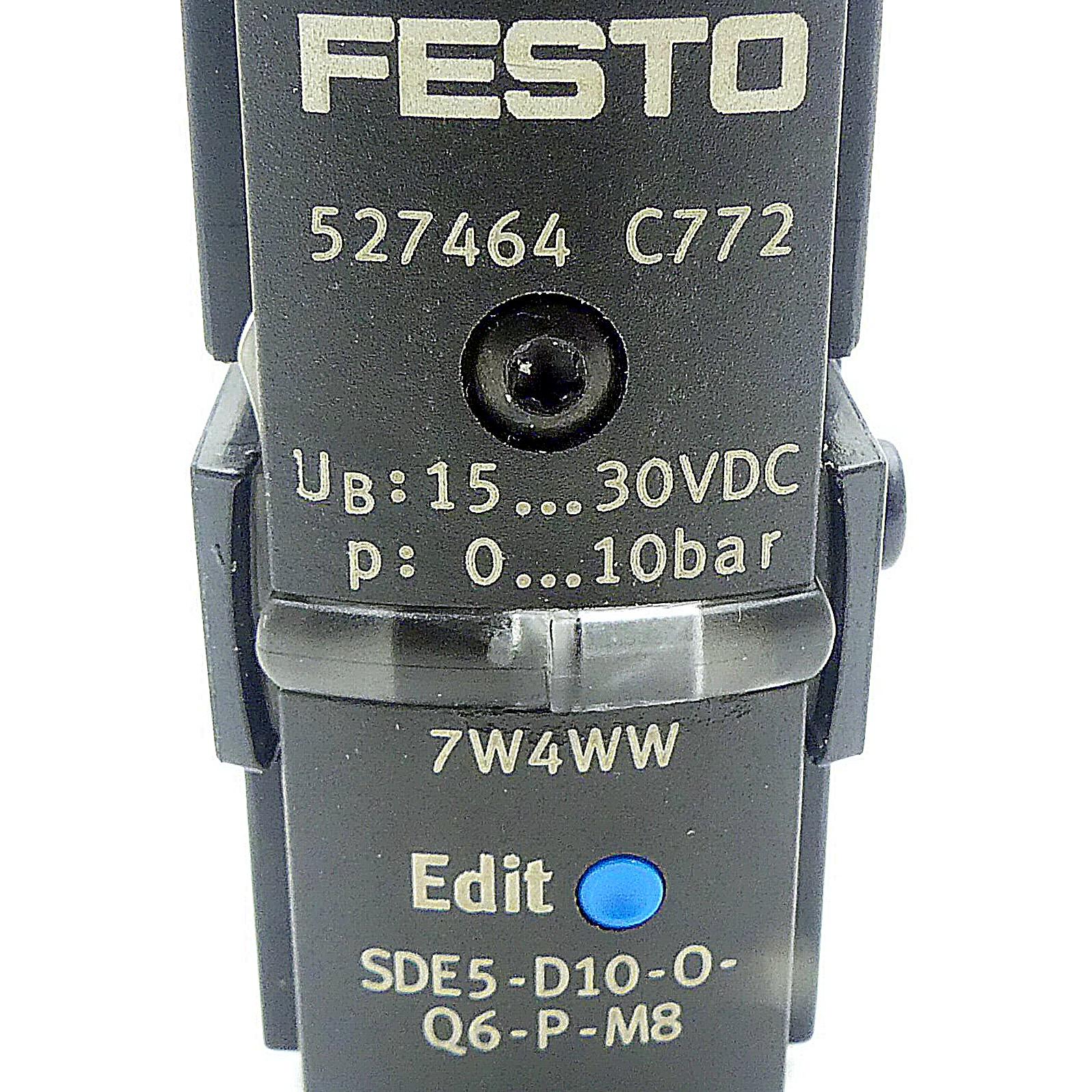 Produktfoto 2 von FESTO Drucksensor SDE5-D10-O-Q6-P-M8