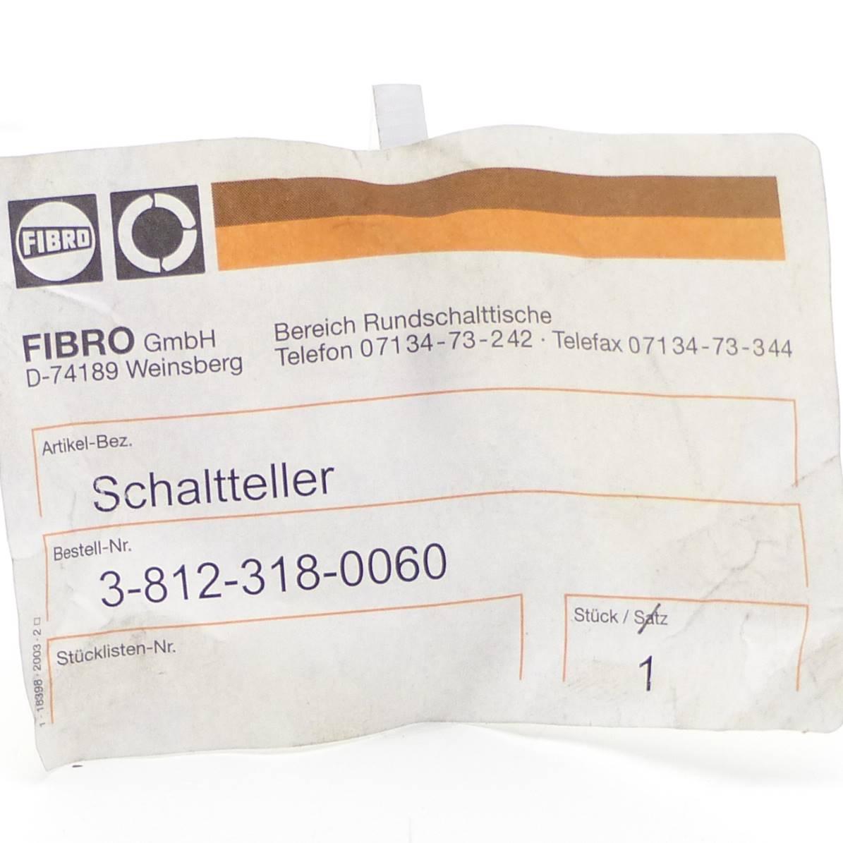 Produktfoto 2 von FIBRO Schaltteller 3-812-318-0060