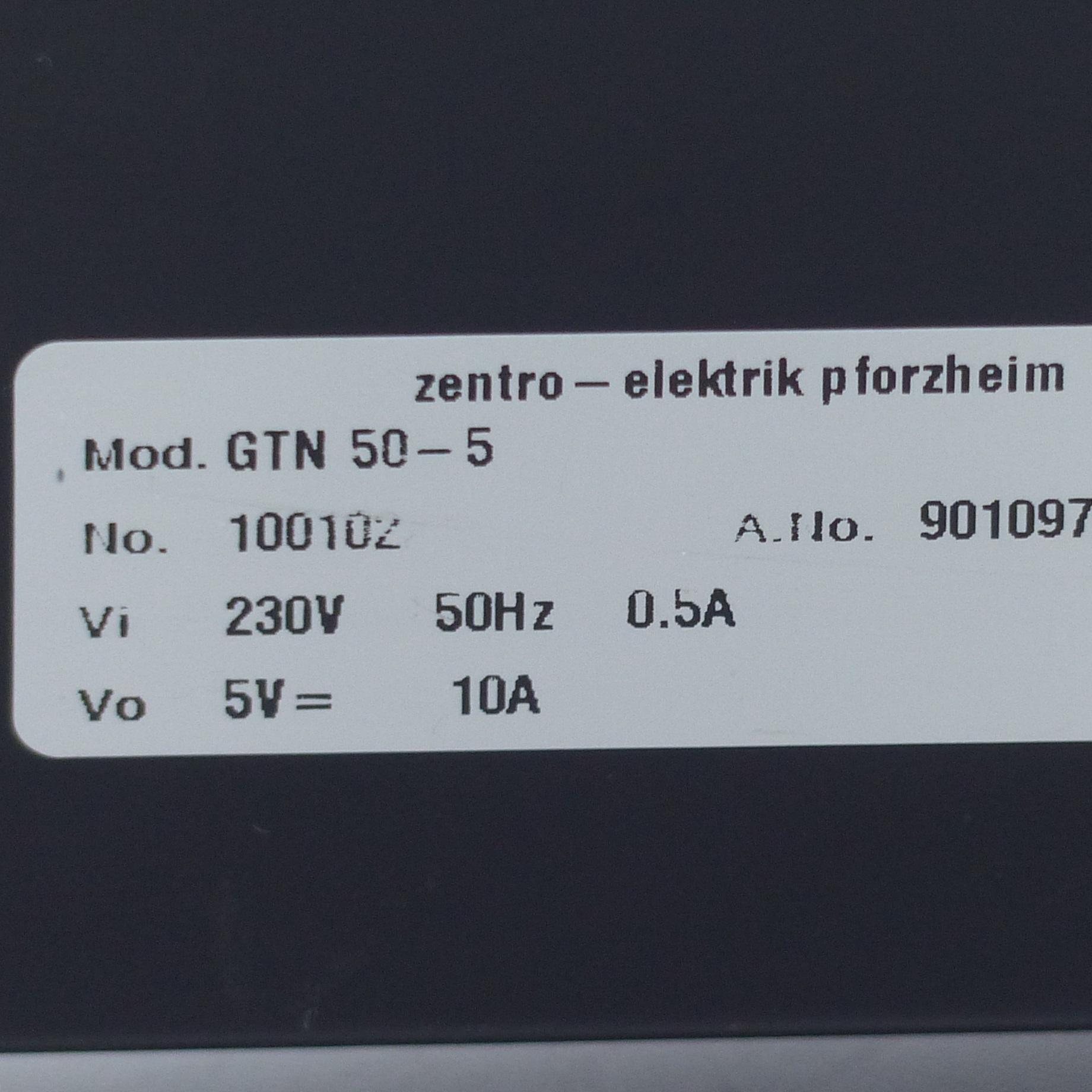 Produktfoto 2 von ZENTRO-ELEKTRIK Netzteil GTN 50-5