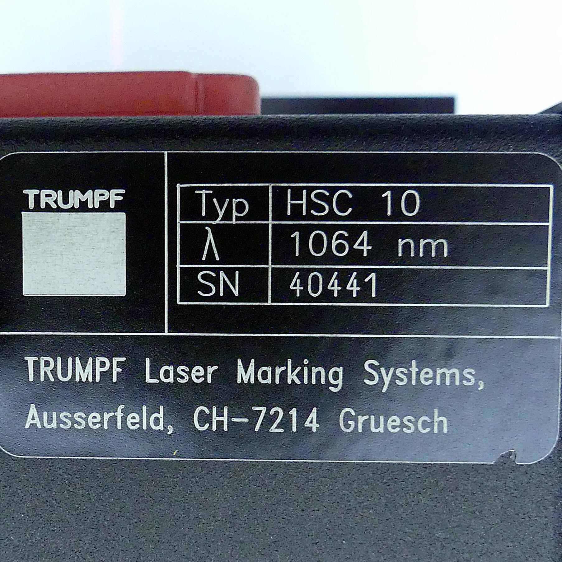 Produktfoto 2 von TRUMPF Laserkopf Trumpf HSC 10